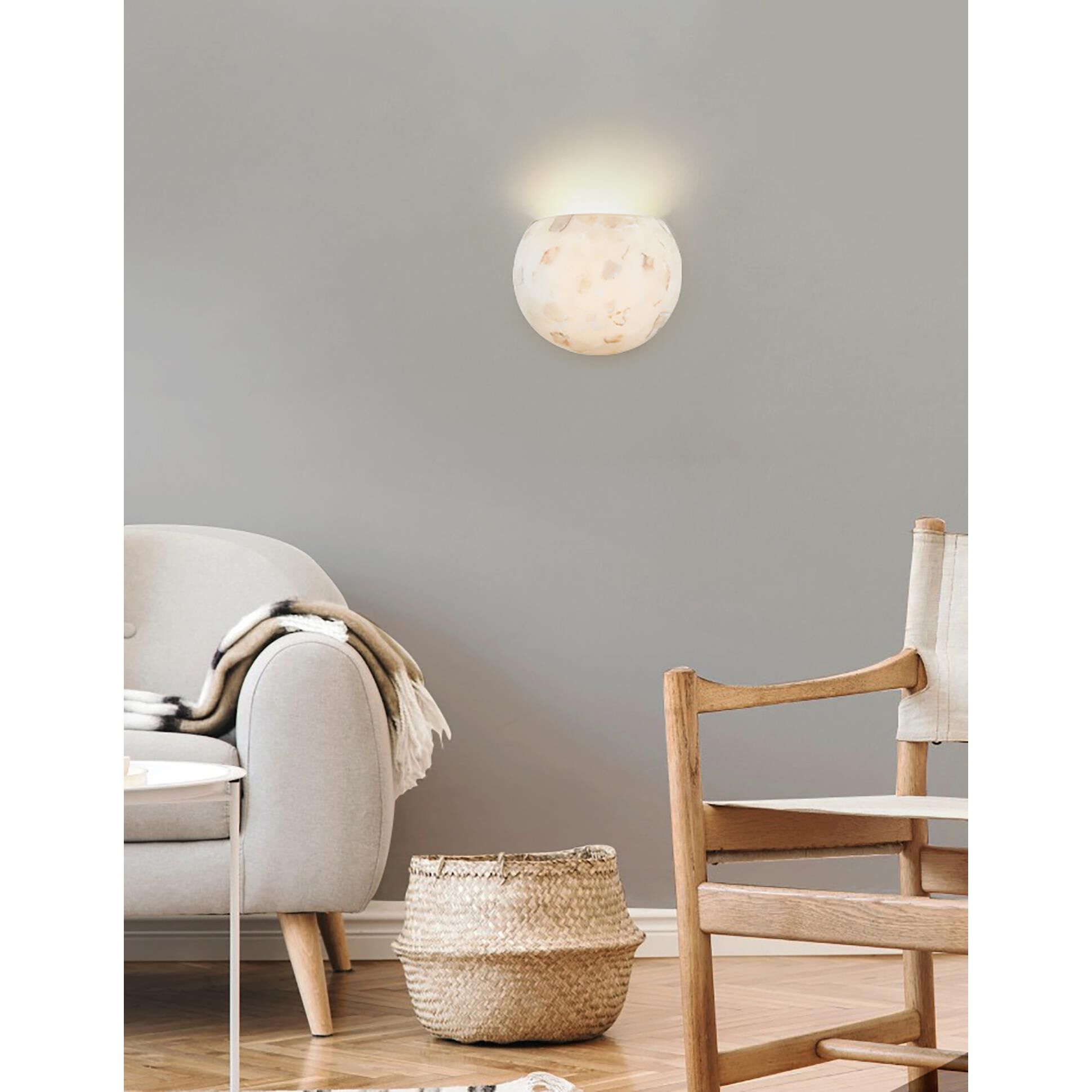 Alabaster Rocks! - Globe 10 Inch Wall Sconce by Justice Design Group