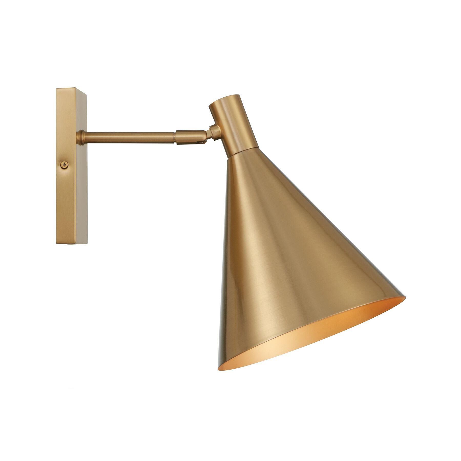 Shown in Noble Brass finish and Metal shade