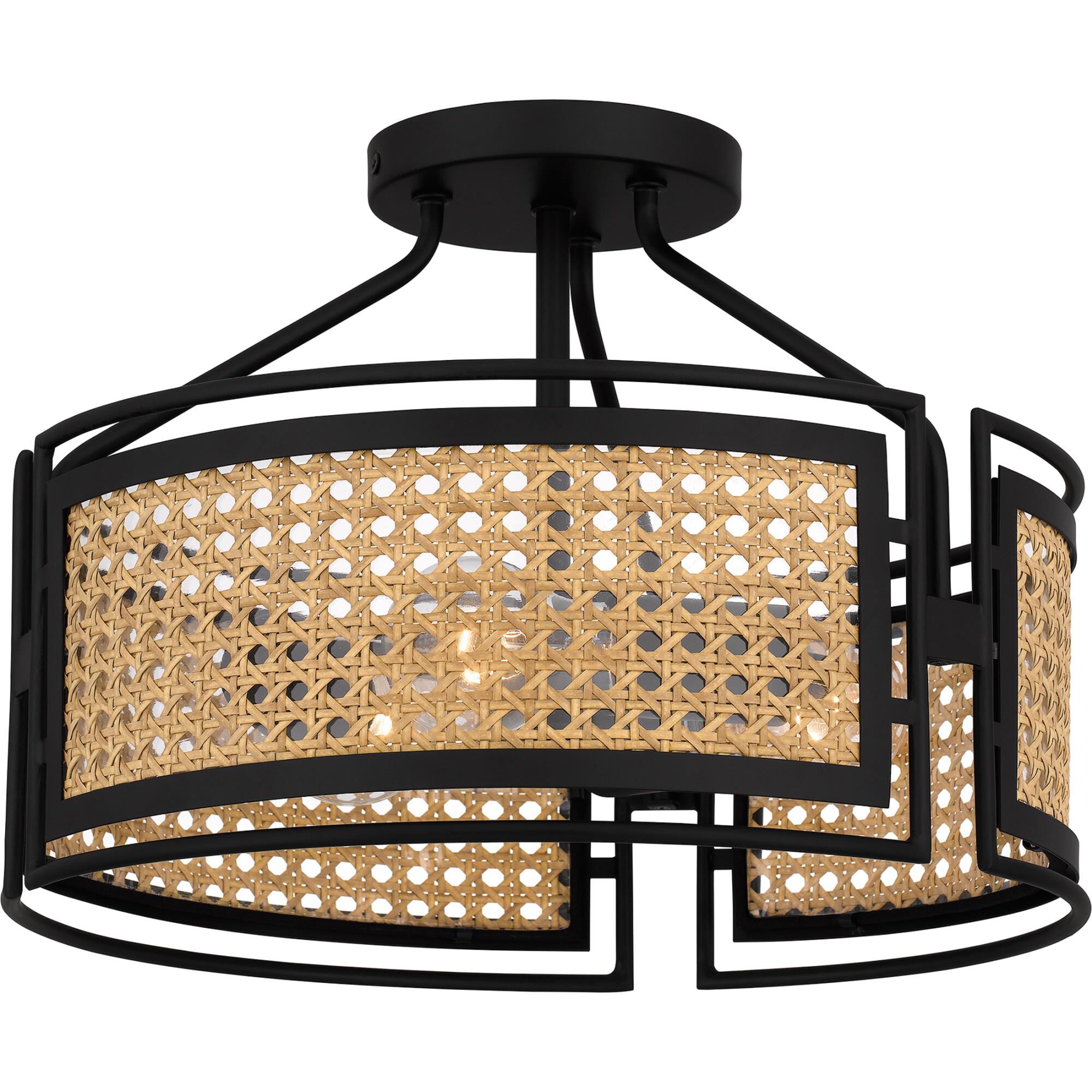 Priya 14 Inch 3 Light Semi Flush Mount by Quoizel