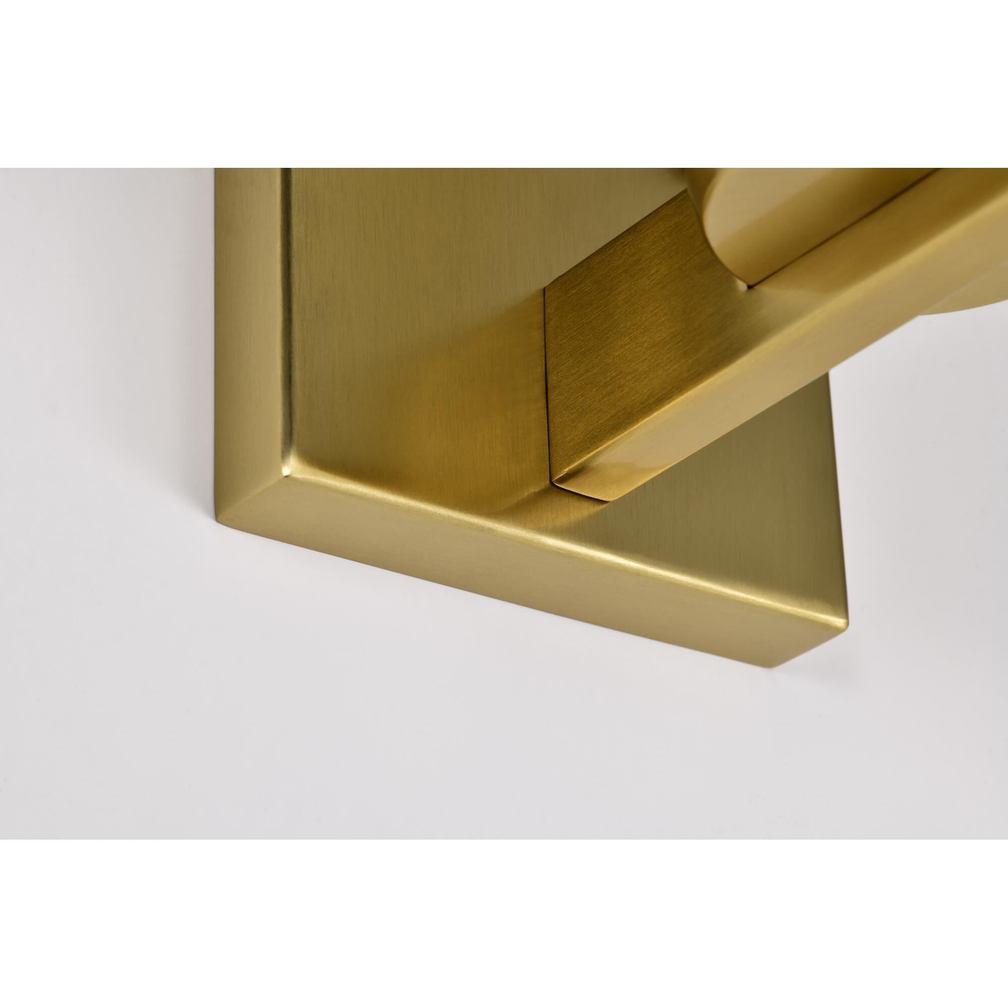 Shown in Burnished Brass finish and Ribbed White glass