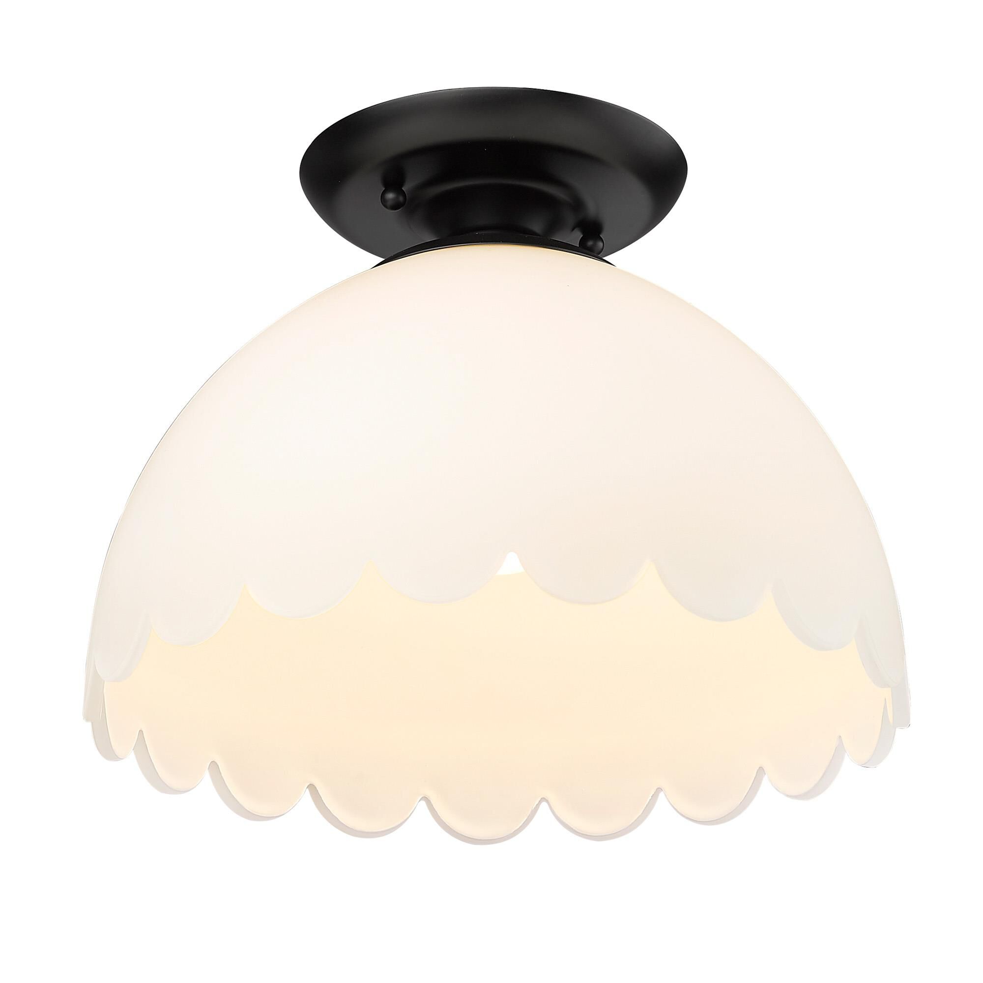 Dorinda 9 Inch Semi Flush Mount by Golden Lighting