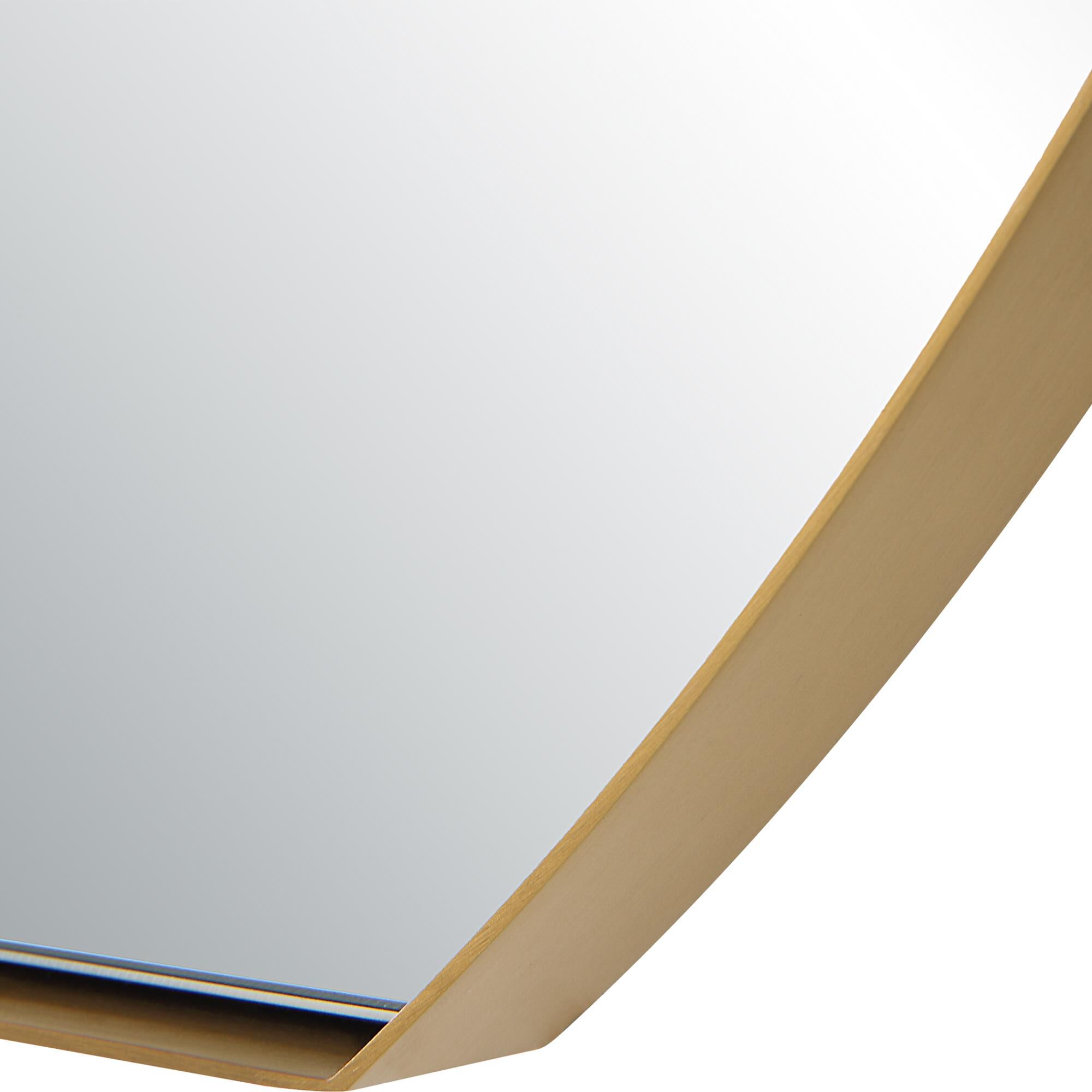 Shown in This Sleek Oval Mirror Features A Plated Brushed Brass Finish Over A Stainless Steel Frame That Surr finish