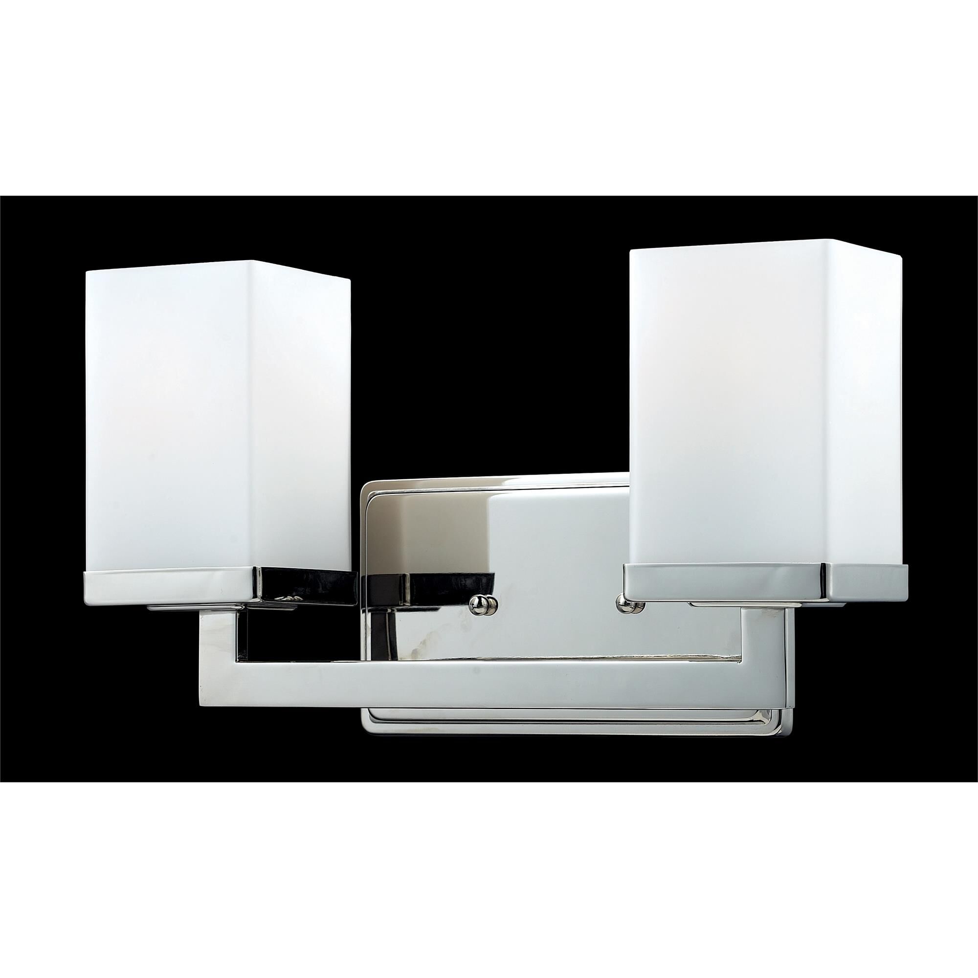 Shown in Chrome finish and Glass shade