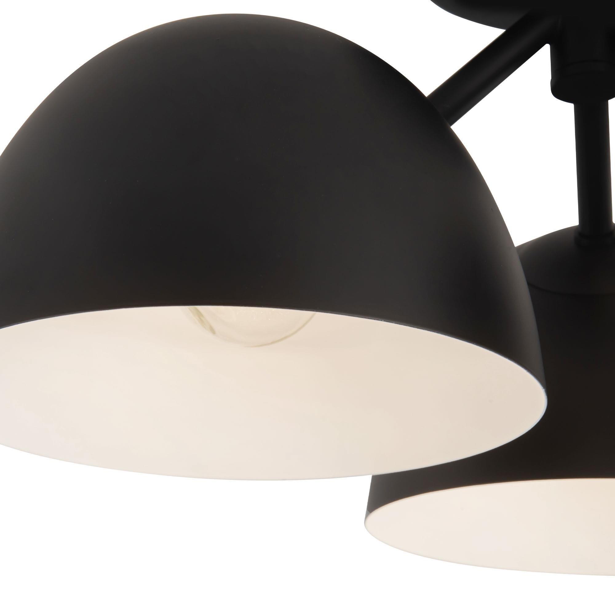 Shown in Black finish and Steel shade