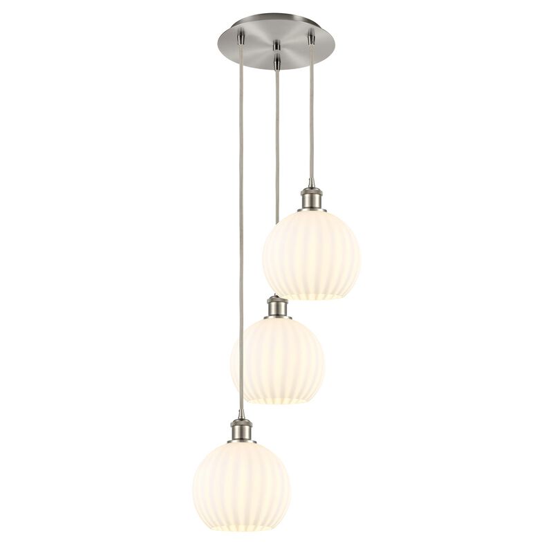 Bruno Marashlian White Venetian 15 Inch Multi Light Pendant by Innovations Lighting