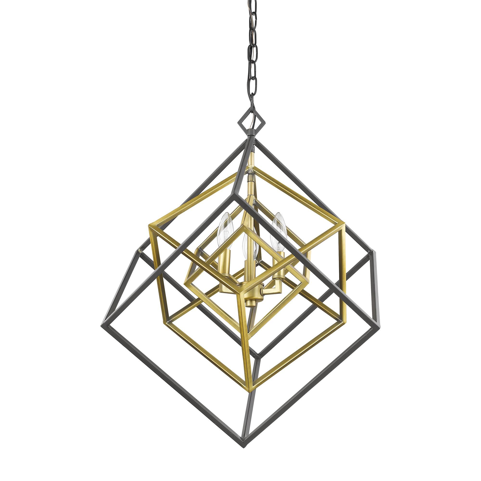 Shown in Olde Brass + Bronze finish and --- glass and --- shade