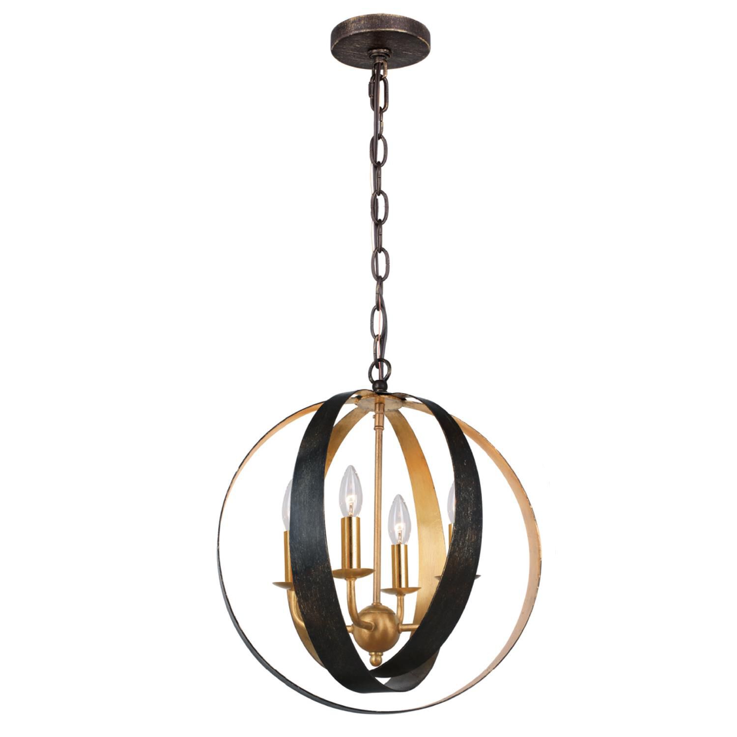 Luna 16 Inch 4 Light Mini Chandelier by Crystorama