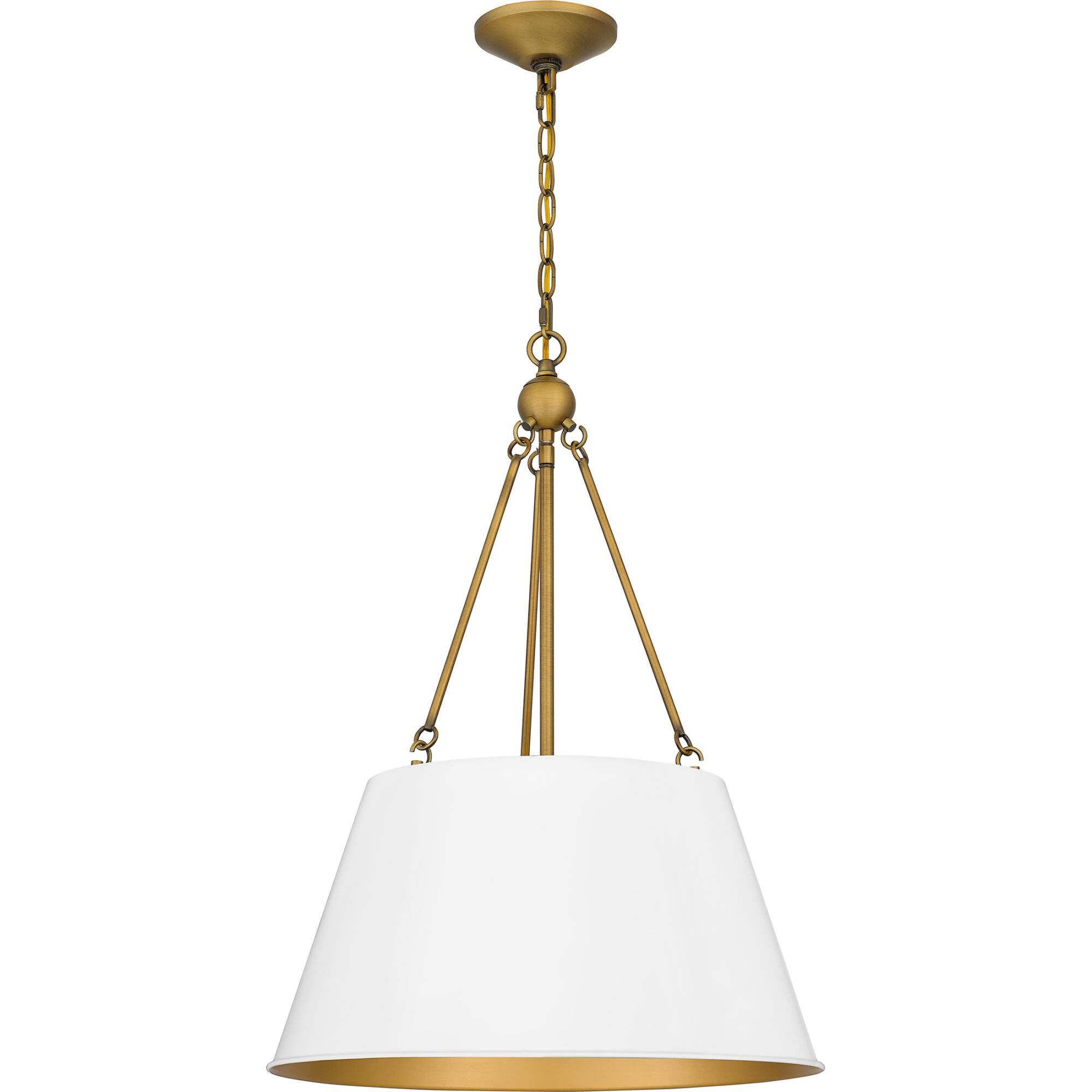 Shown in White Lustre finish and Metal shade