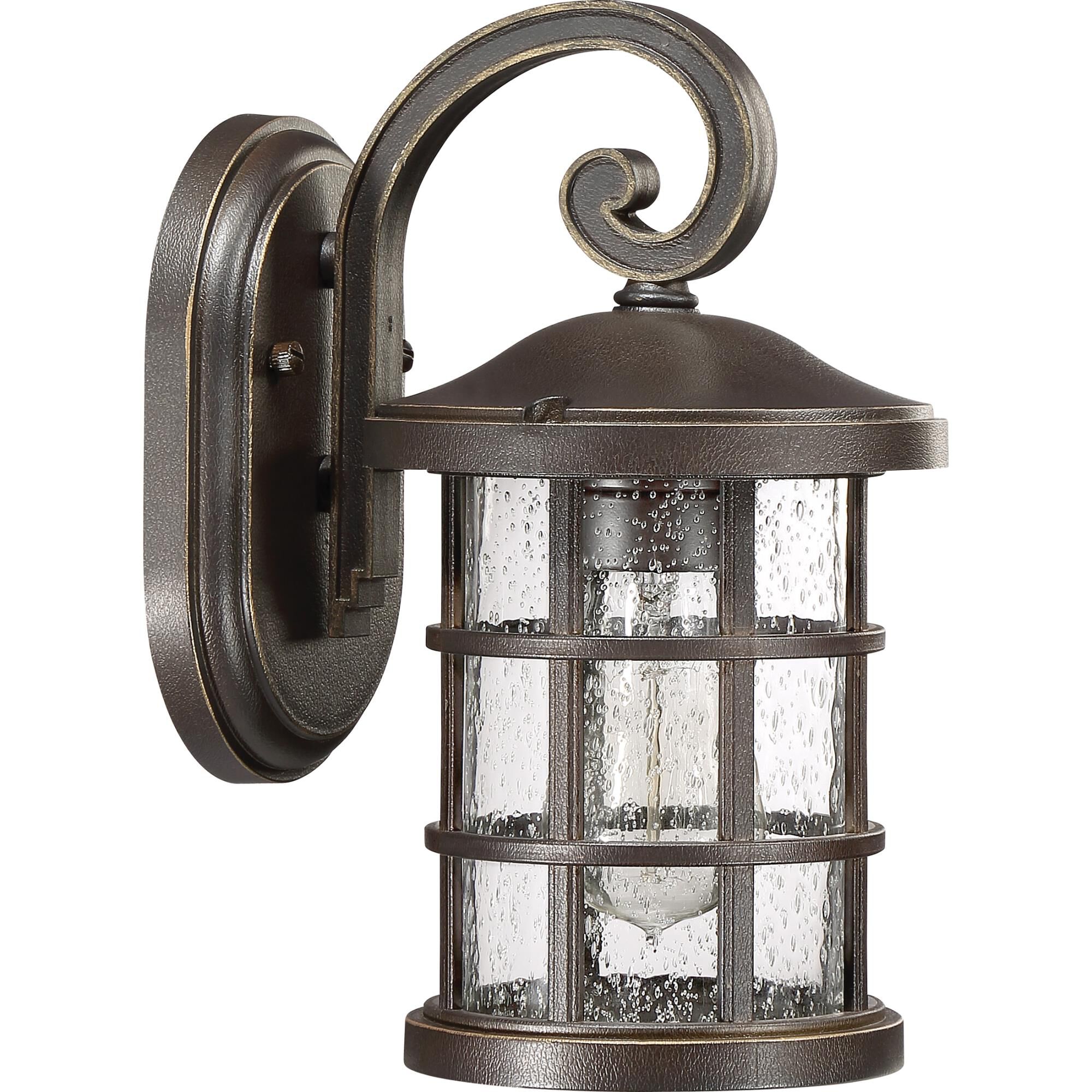 Shown in Palladian Bronze finish and Clear Seedy glass