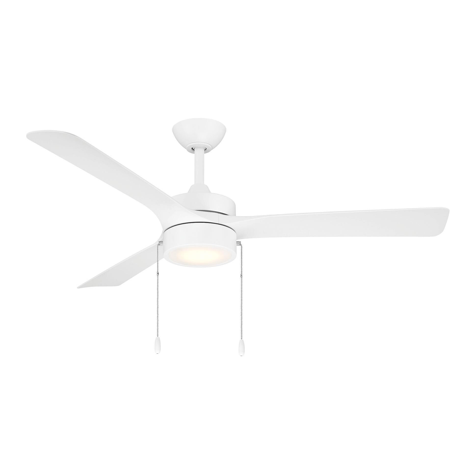 Shown in Matte White finish and White Opal glass