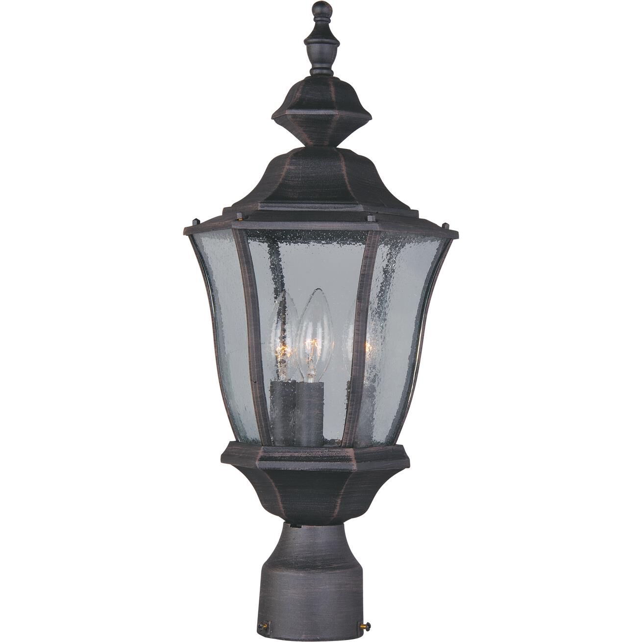 Madrona 18 Inch Tall 3 Light Outdoor Post Lamp by Maxim Lighting