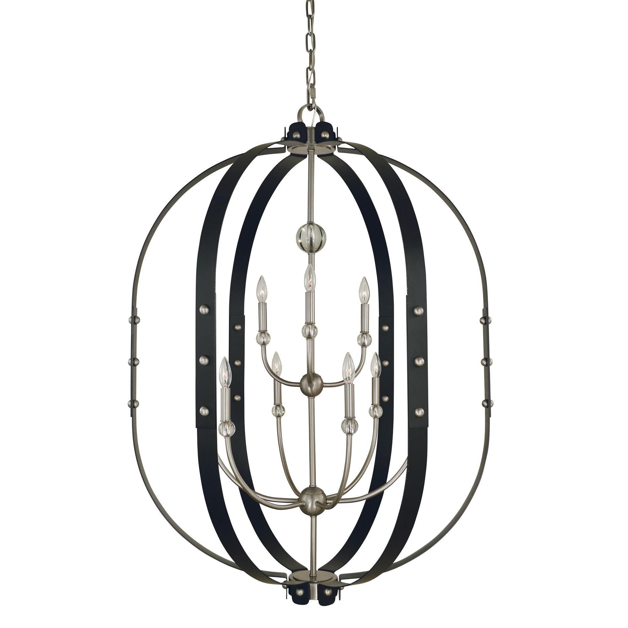 Shown in Brushed Nickel-Matte Black finish