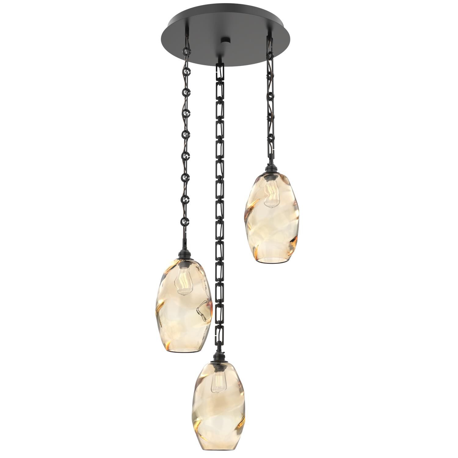 Levi Wilson Ellisse 19 Inch Multi Light Pendant by Hammerton Studio