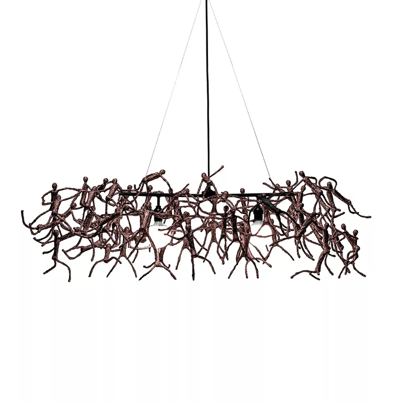 Little People Medium Linear Chandelier by Kenneth Cobonpue