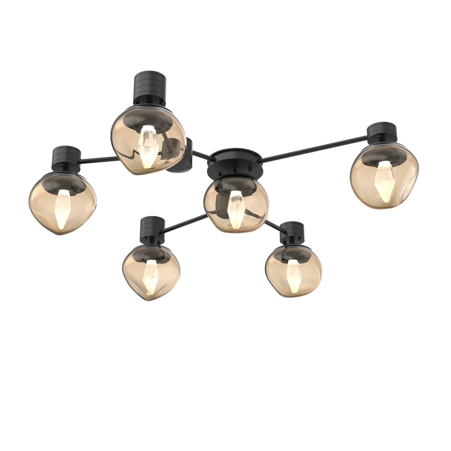 Shown in Matte Black finish and Bronze with Large Crystal glass