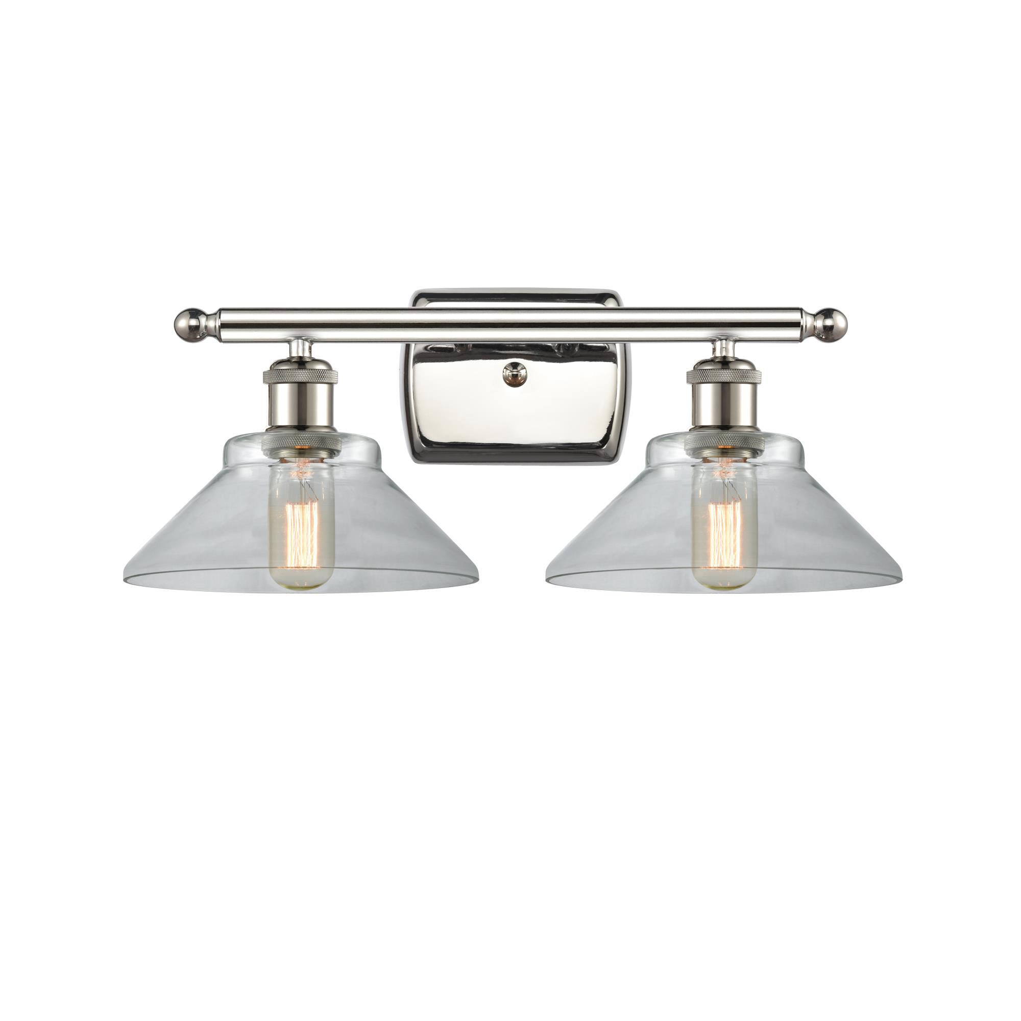 Shown in Polished Nickel finish and Disc glass and Glass shade