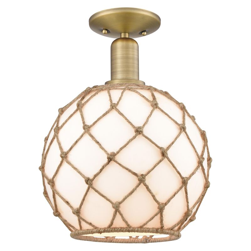 Bruno Marashlian Farmhouse Rope 10 Inch Semi Flush Mount by Innovations Lighting