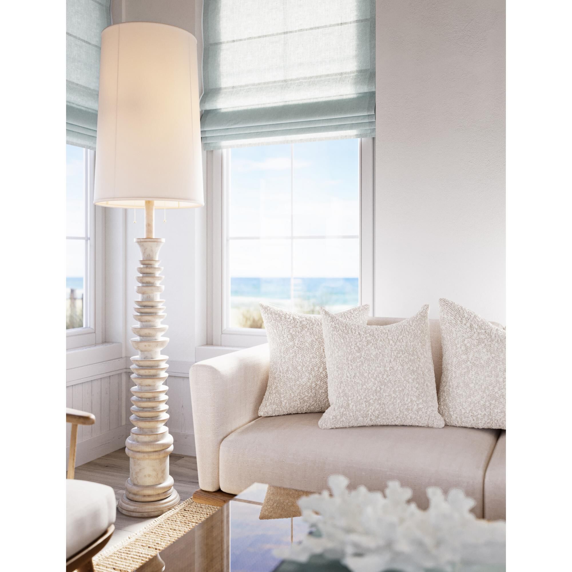 Malayan 80 Inch Floor Lamp by Currey and Company