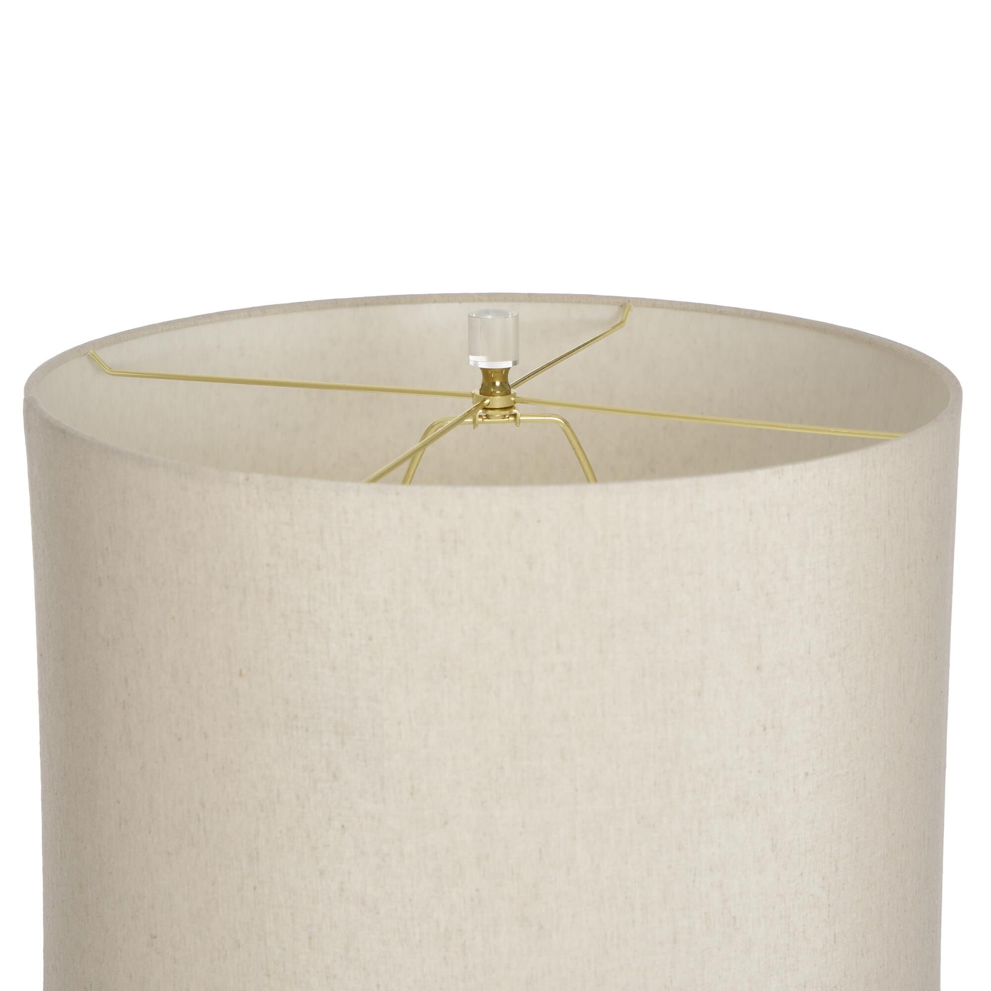 Shown in White finish and Oatmeal shade