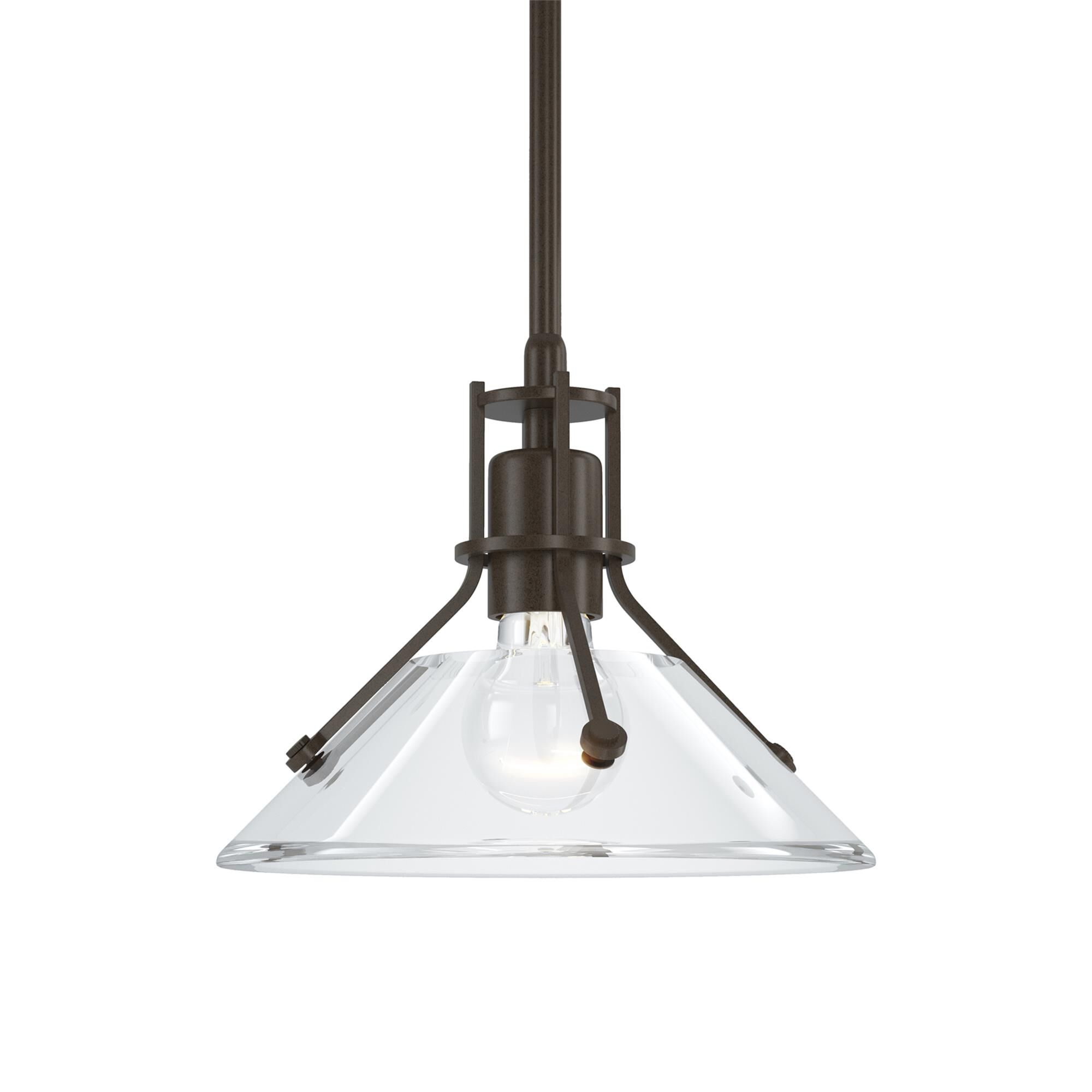 Shown in Bronze finish and Clear glass