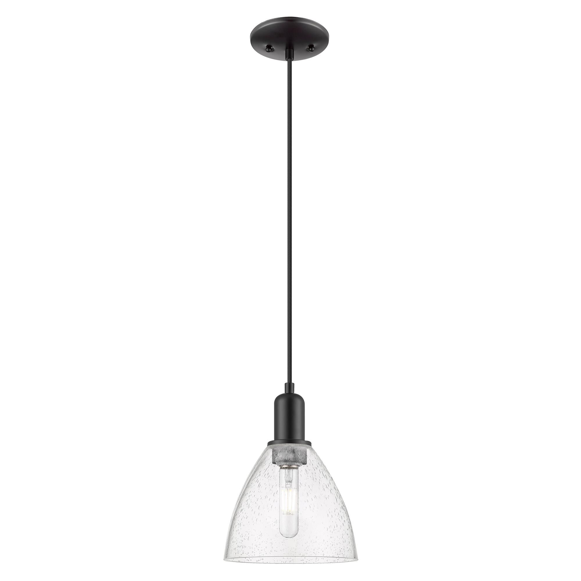 Shown in Matte Black finish and Seedy glass