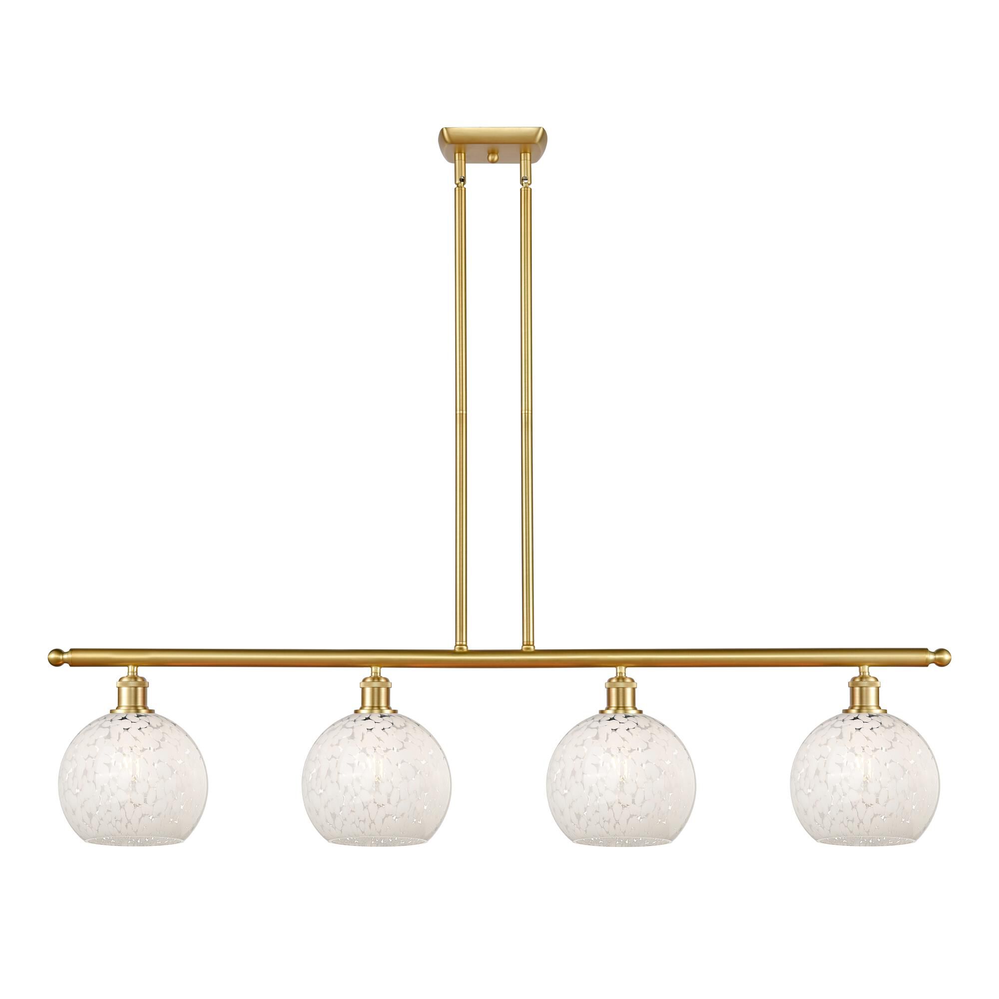 Bruno Marashlian White Mouchette 48 Inch Linear Suspension Light by Innovations Lighting