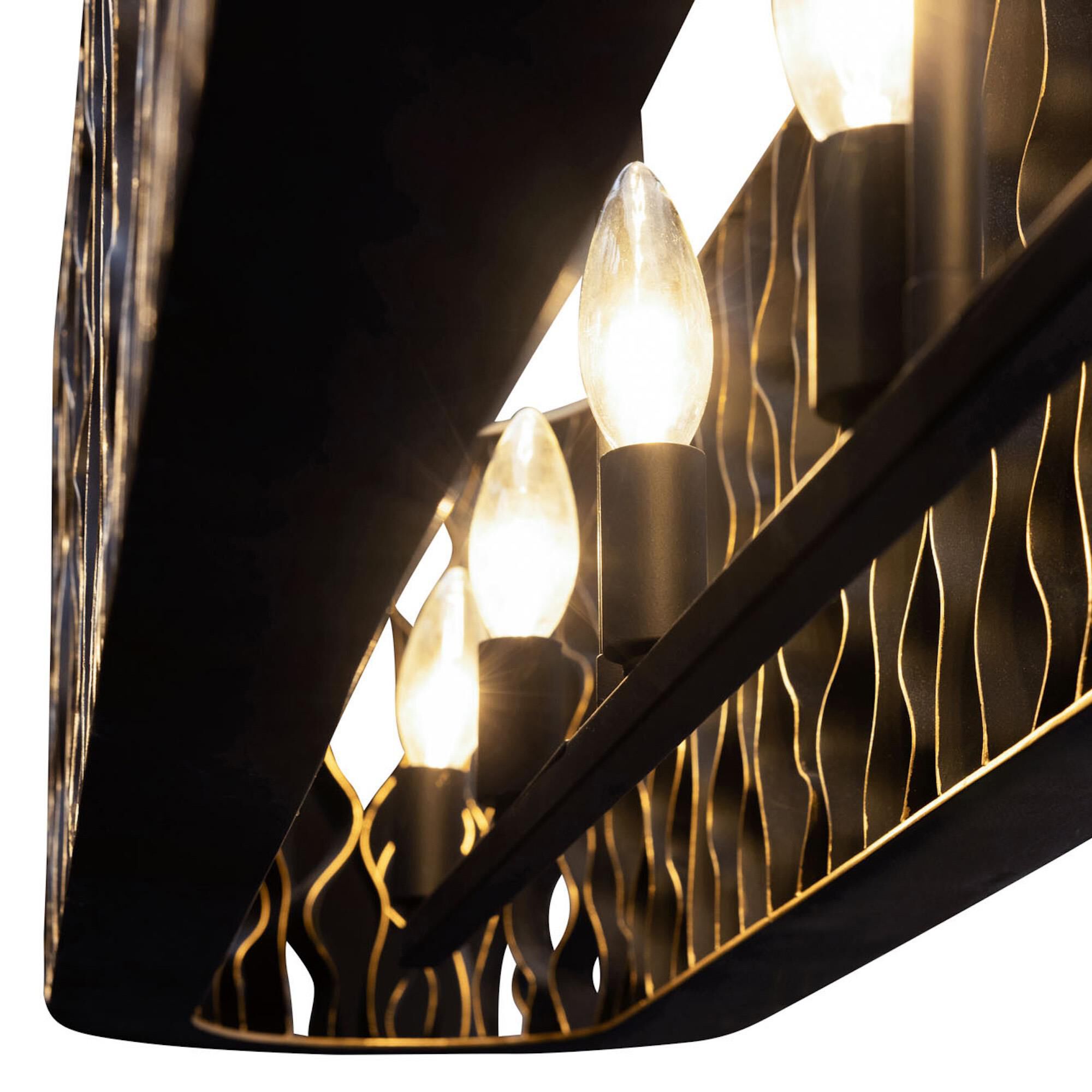 Shown in Matte Black/French Gold finish