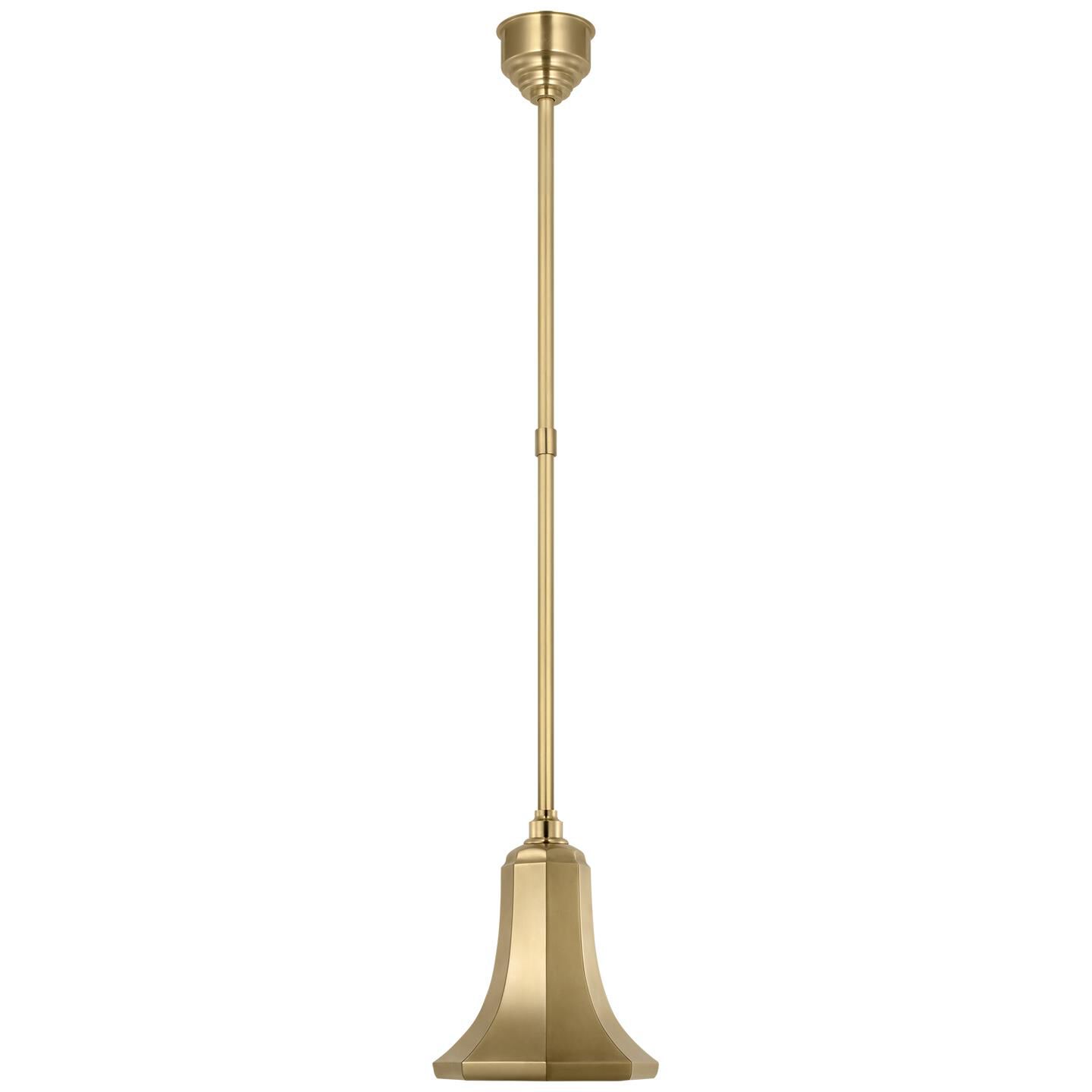 Shown in Hand-Rubbed Antique Brass finish and Gold shade