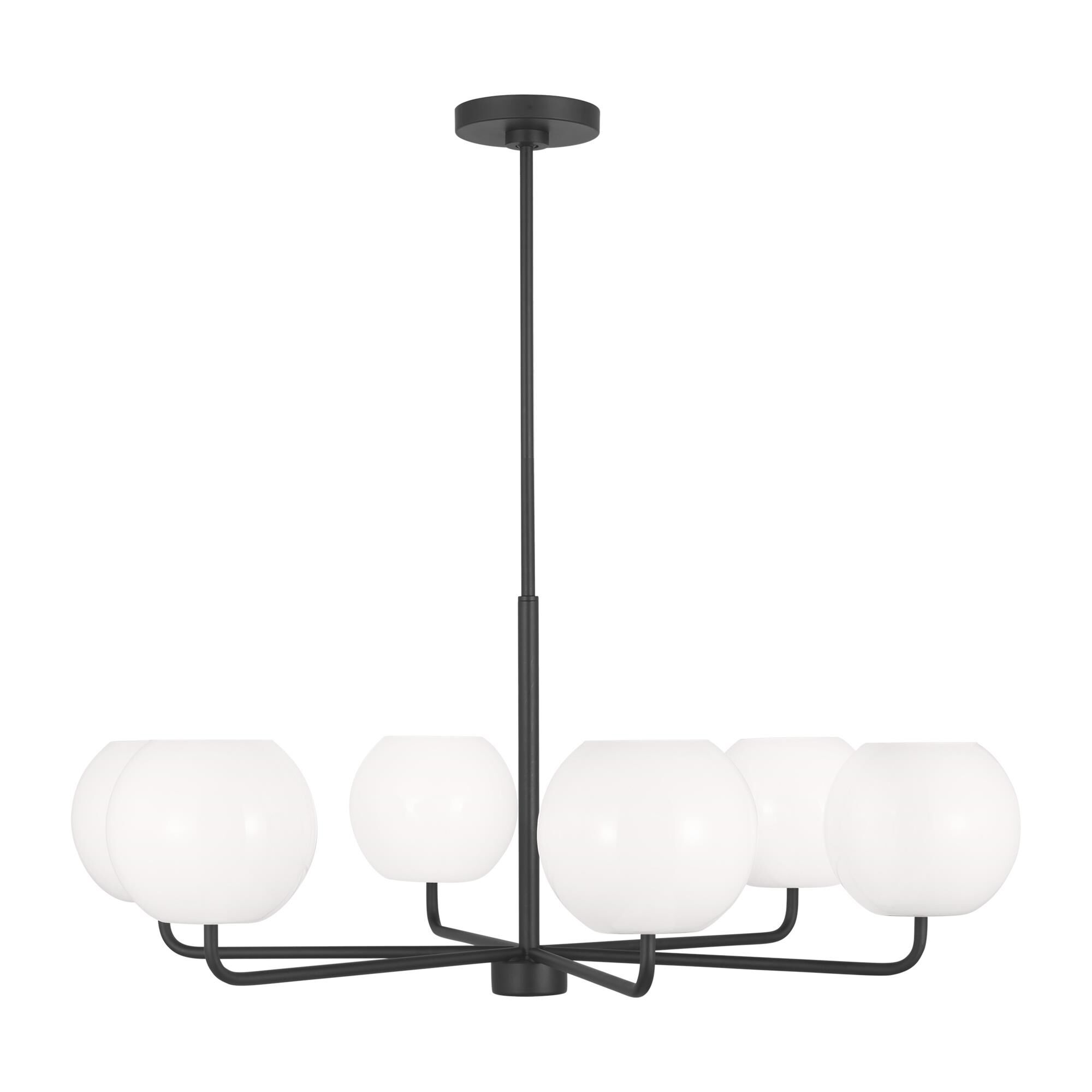 Shown in Midnight Black finish and Opal Glass s shade