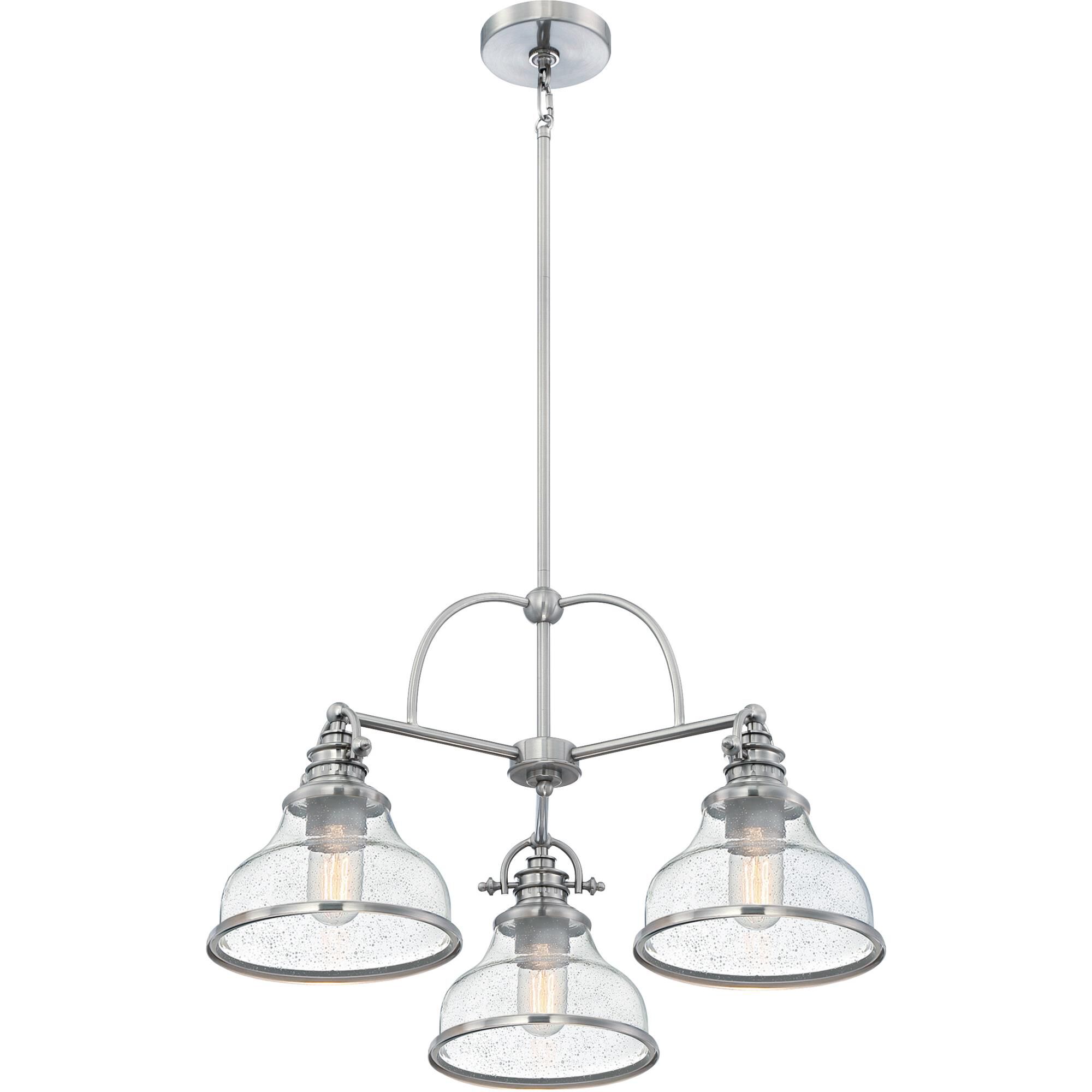 Grant - Seedy Glass 24 Inch 3 Light Chandelier by Quoizel
