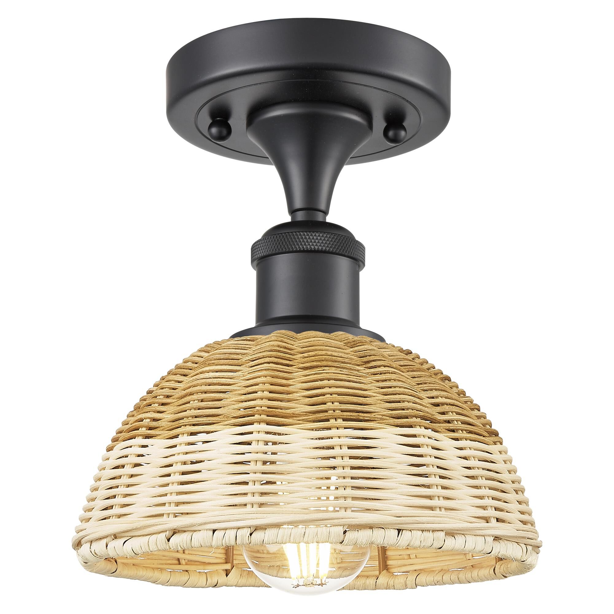 Bruno Marashlian Bristol Natural II 8 Inch Semi Flush Mount by Innovations Lighting