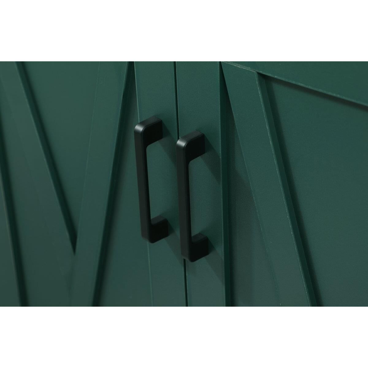 Shown in Green finish and Without Backsplash accent