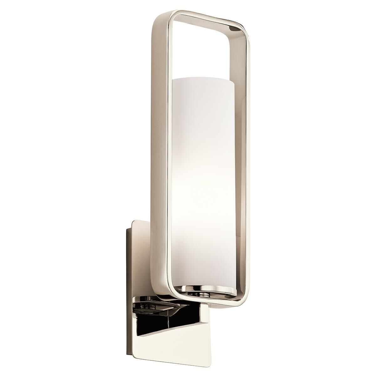 Shown in Polished Nickel finish and White Opal Etched glass