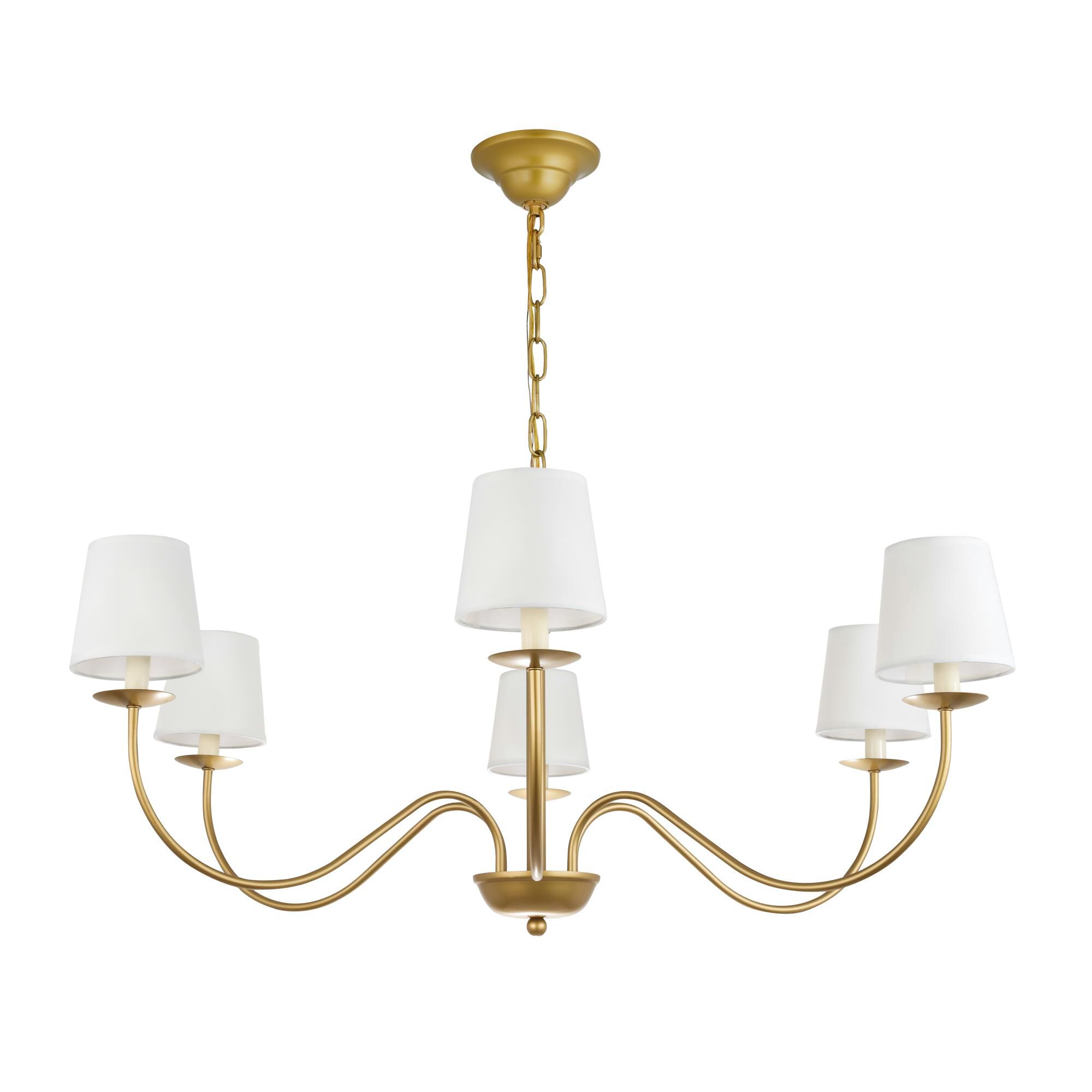 Eclipse 37 Inch 6 Light Chandelier by Elegant Lighting