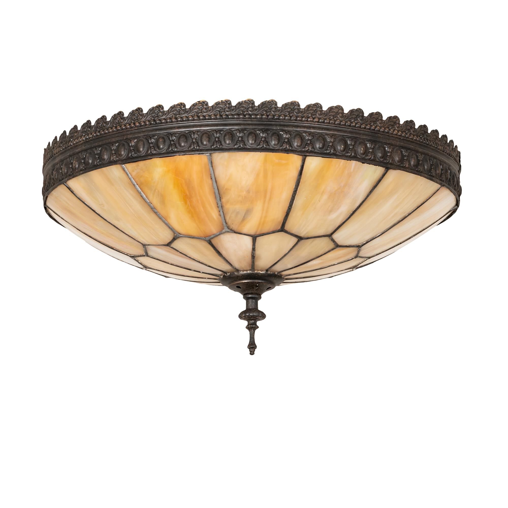 Shown in Dark Roast finish and Beige;Iridescent glass