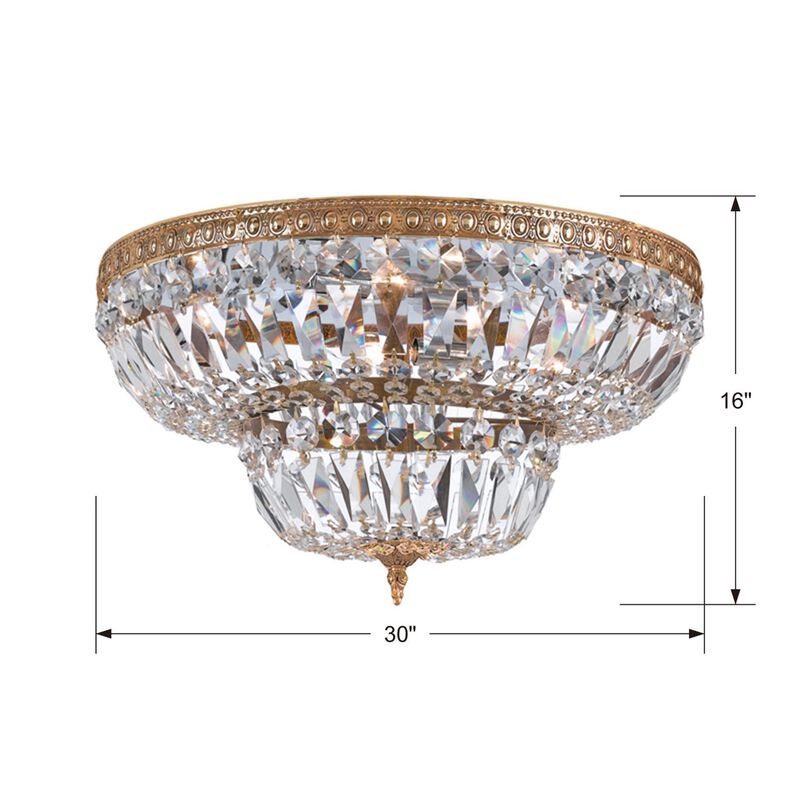 Ceiling Mount 30 Inch 8 Light Semi Flush Mount by Crystorama