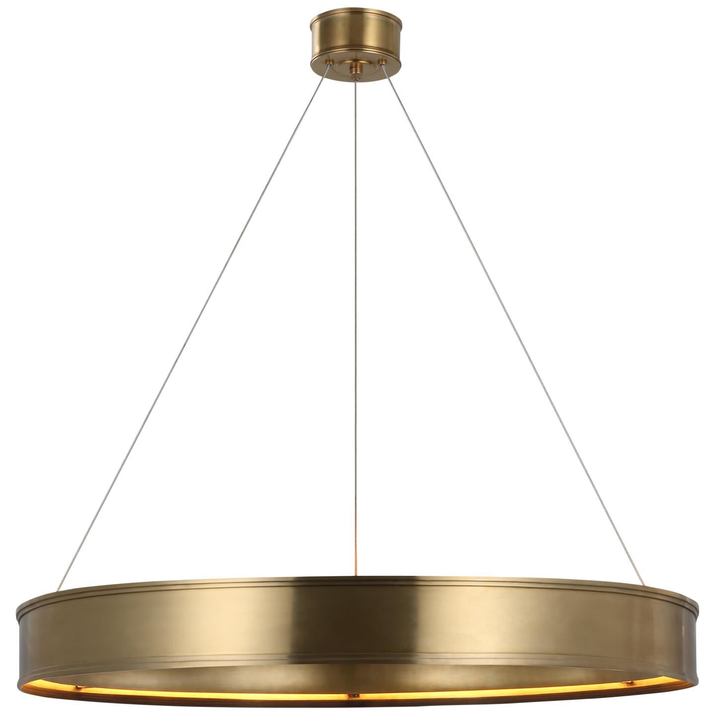 Shown in Antique-Burnished Brass finish and No Option shade