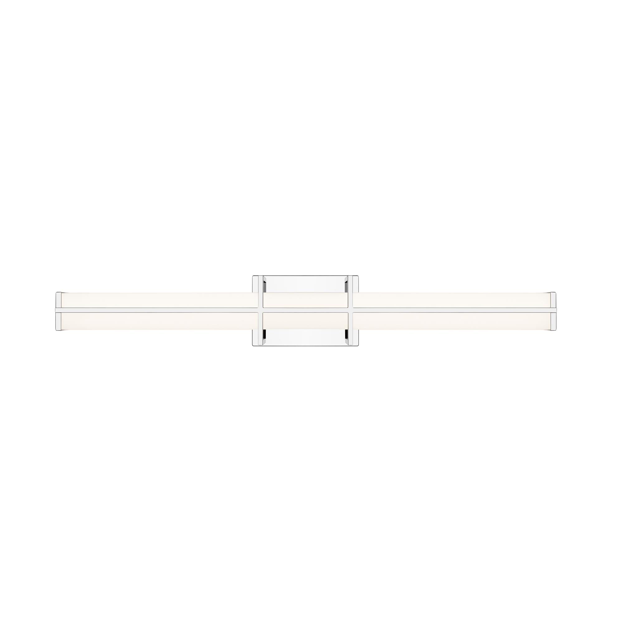 Shown in Chrome finish and Frosted glass and Frosted shade