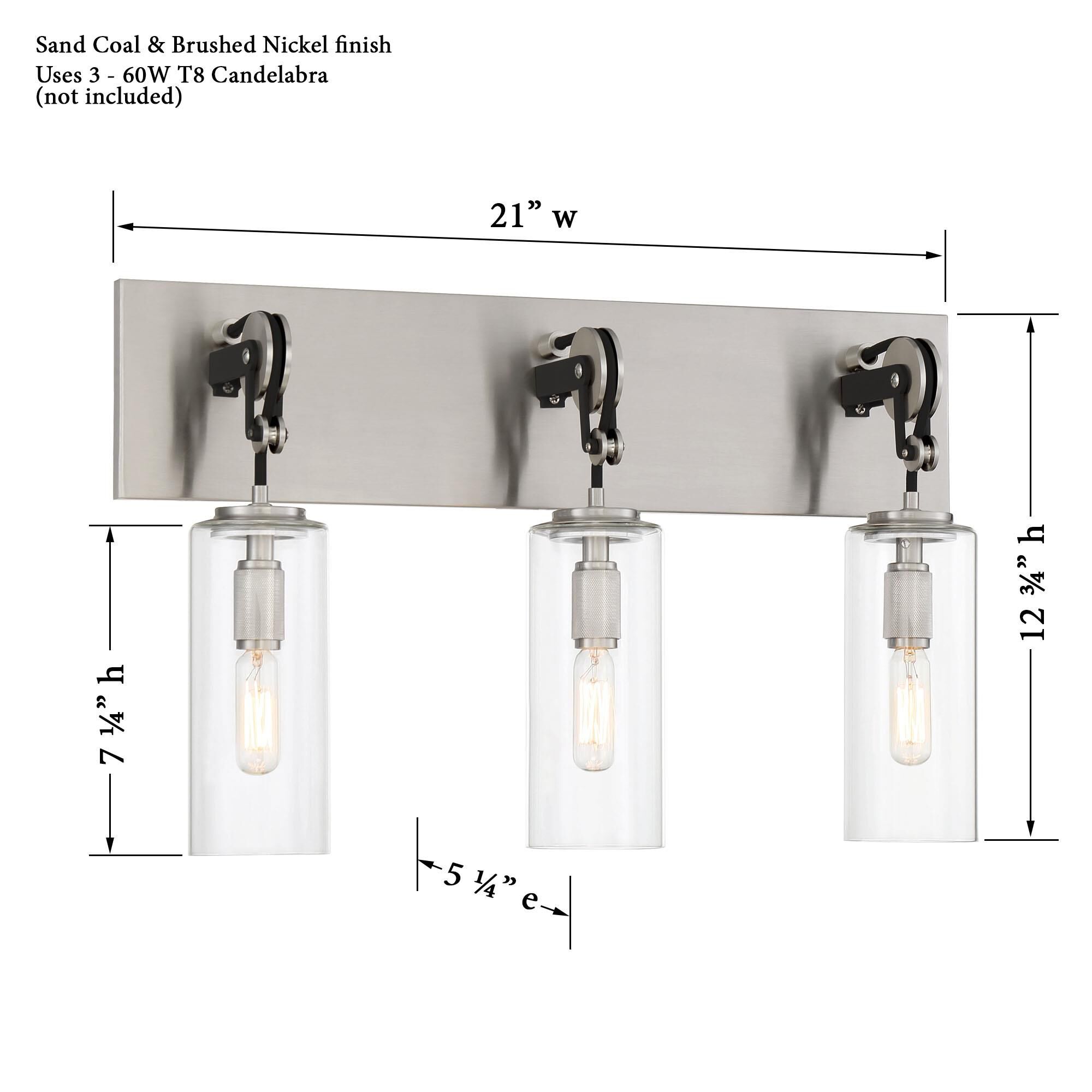 Pullman Junction 21 Inch 3 Light Bath Vanity Light by Minka Lavery