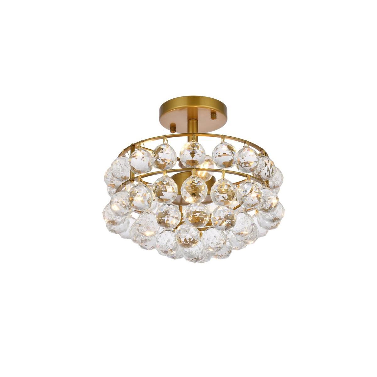 Savannah 12 Inch 3 Light Semi Flush Mount by Elegant Lighting