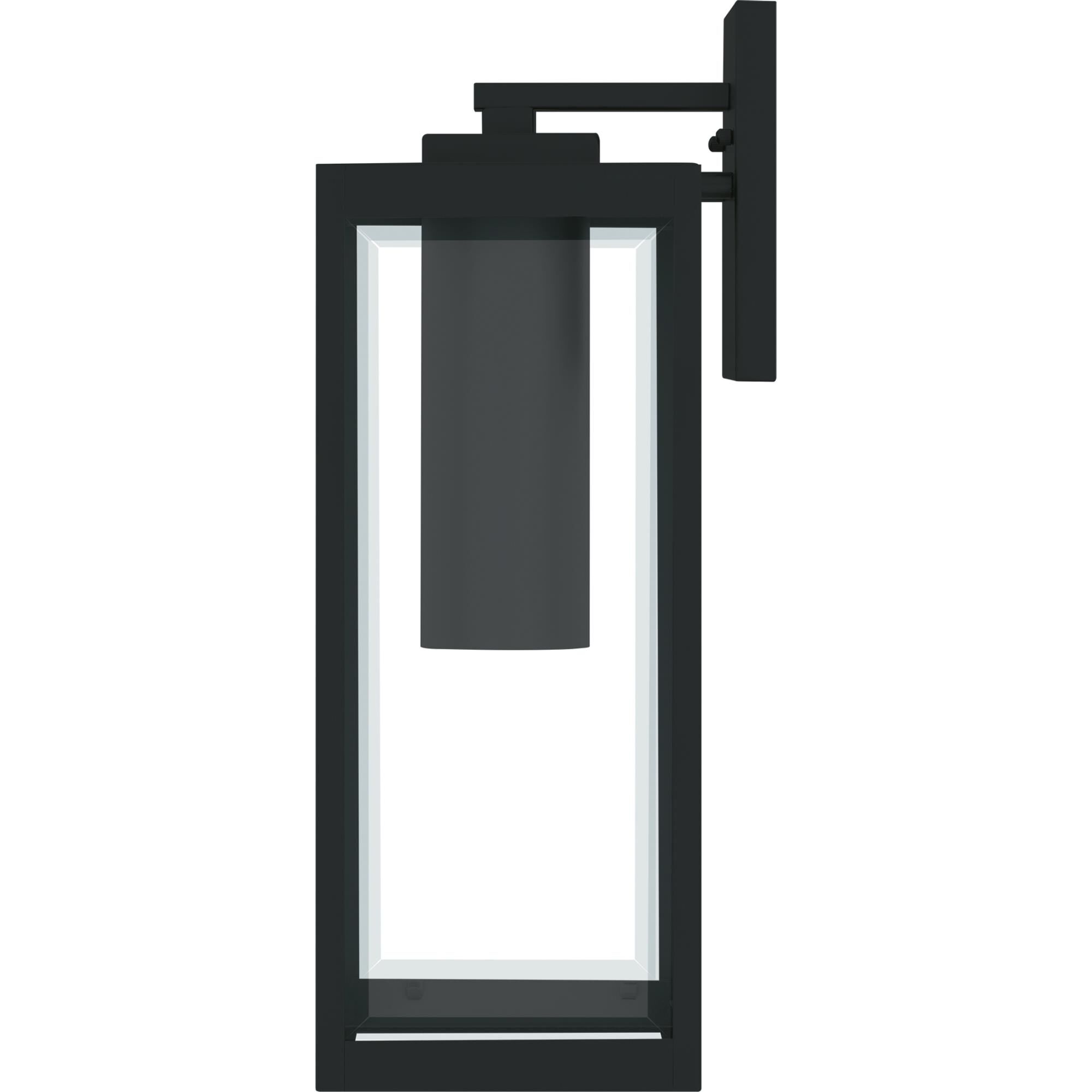 Shown in Earth Black finish and Clear Beveled Glass shade