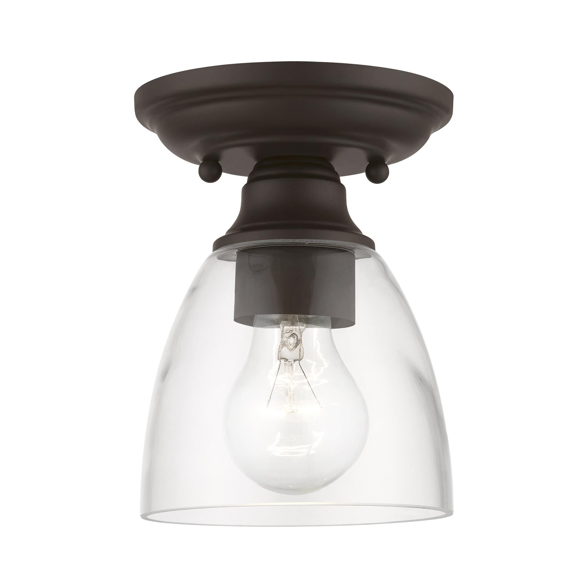 Montgomery 5 Inch 1 Light Semi Flush Mount by Livex Lighting
