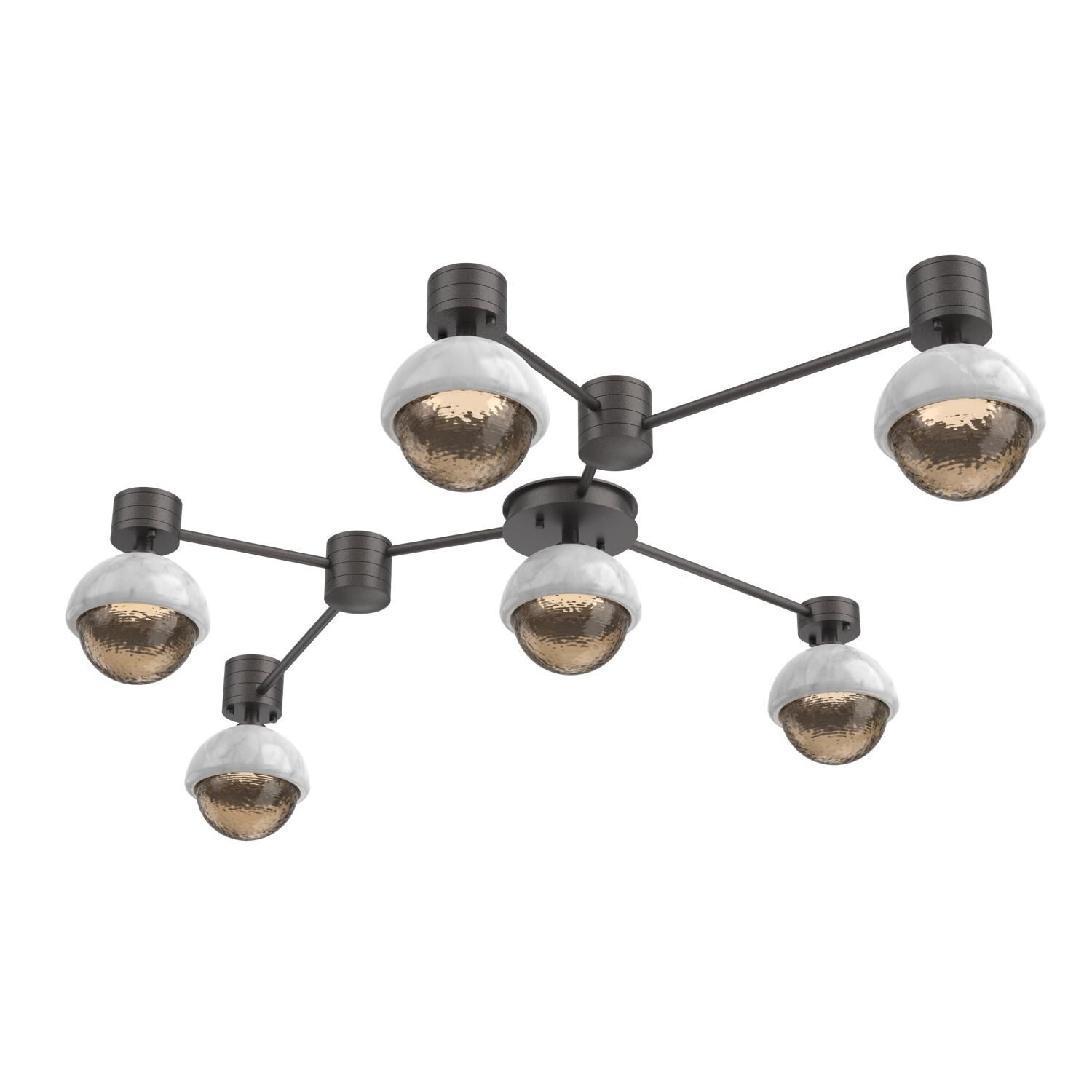 Shown in Graphite finish and Bronze glass and White Marble accent