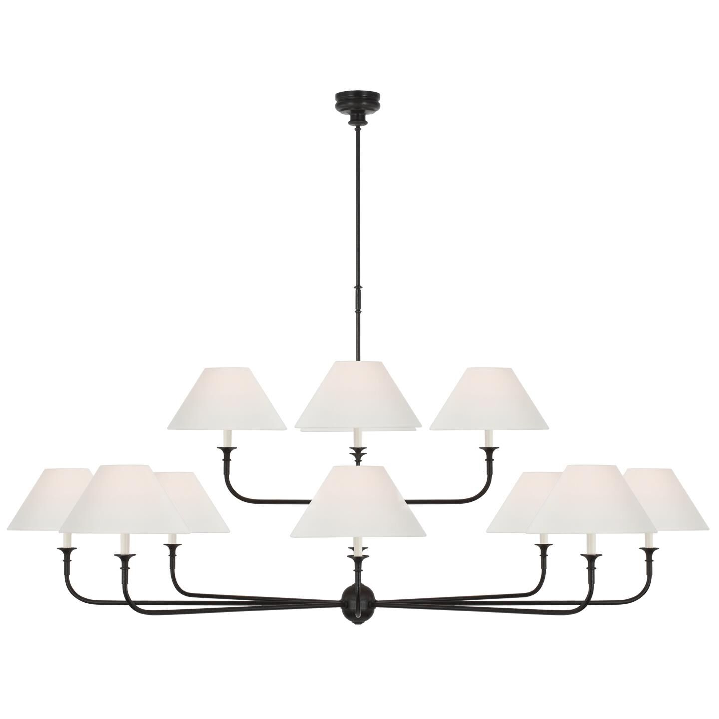 Thomas O'Brien Piaf 72 Inch 12 Light LED Chandelier by Visual Comfort Signature Collection