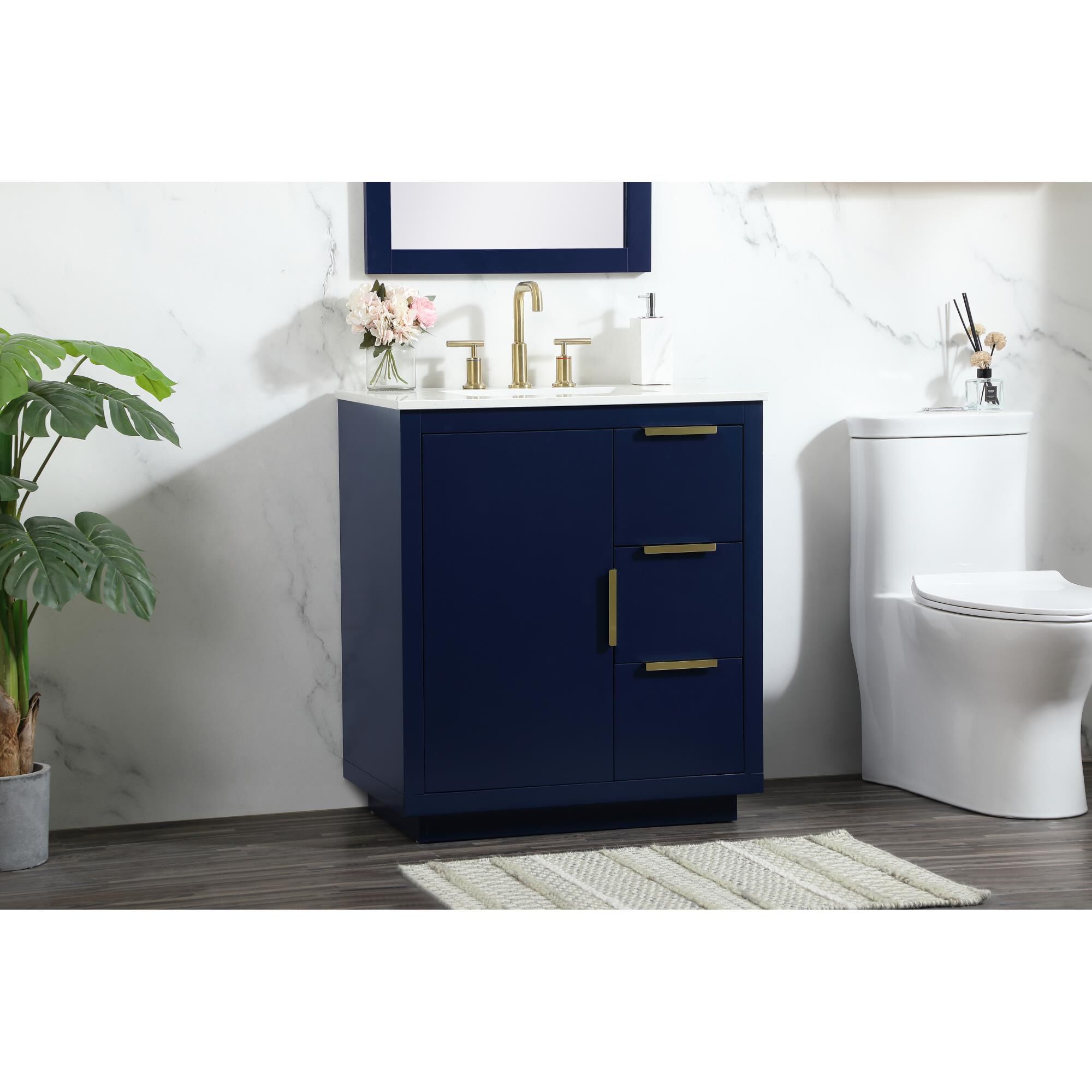 Shown in Blue finish