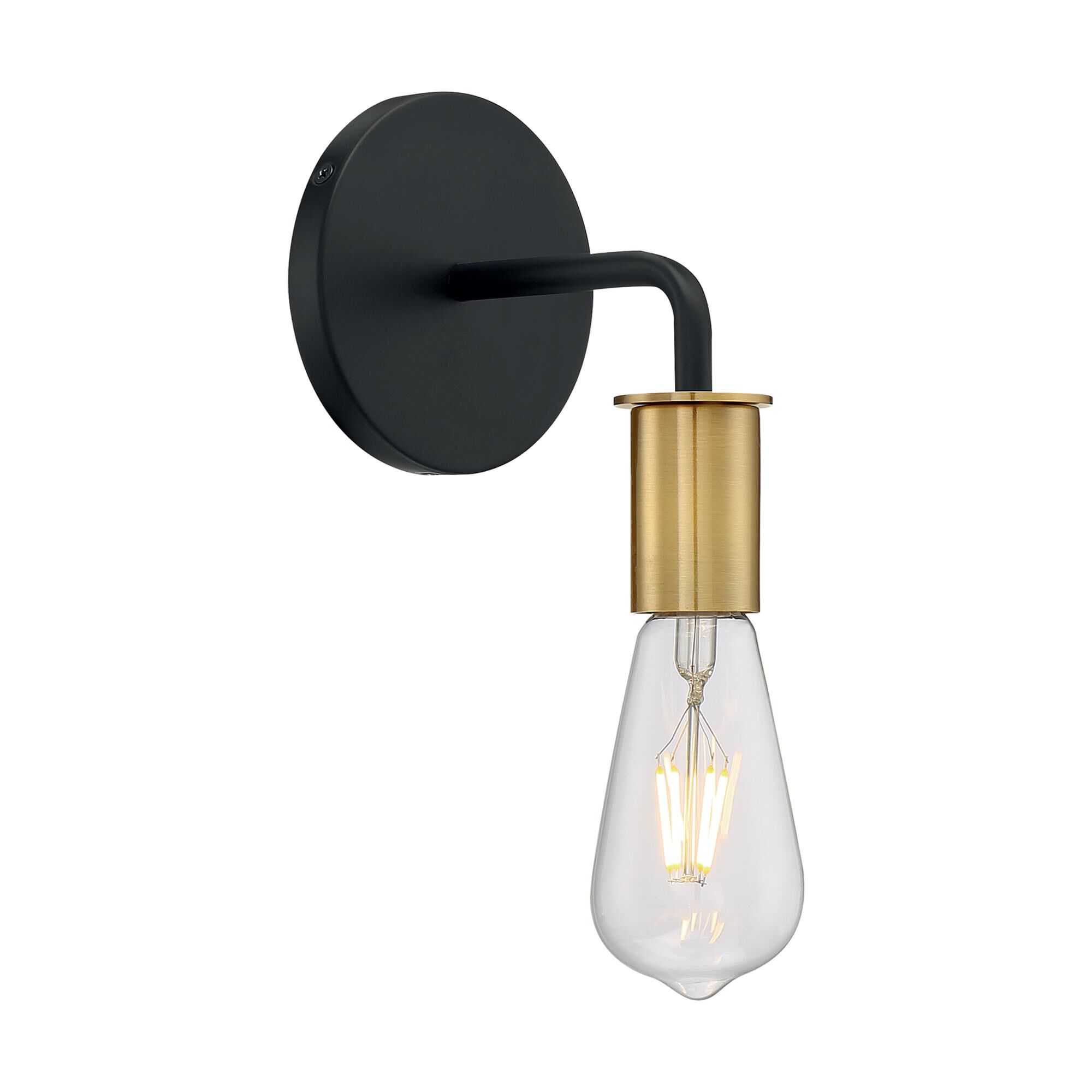 Shown in Black / Brushed Brass finish