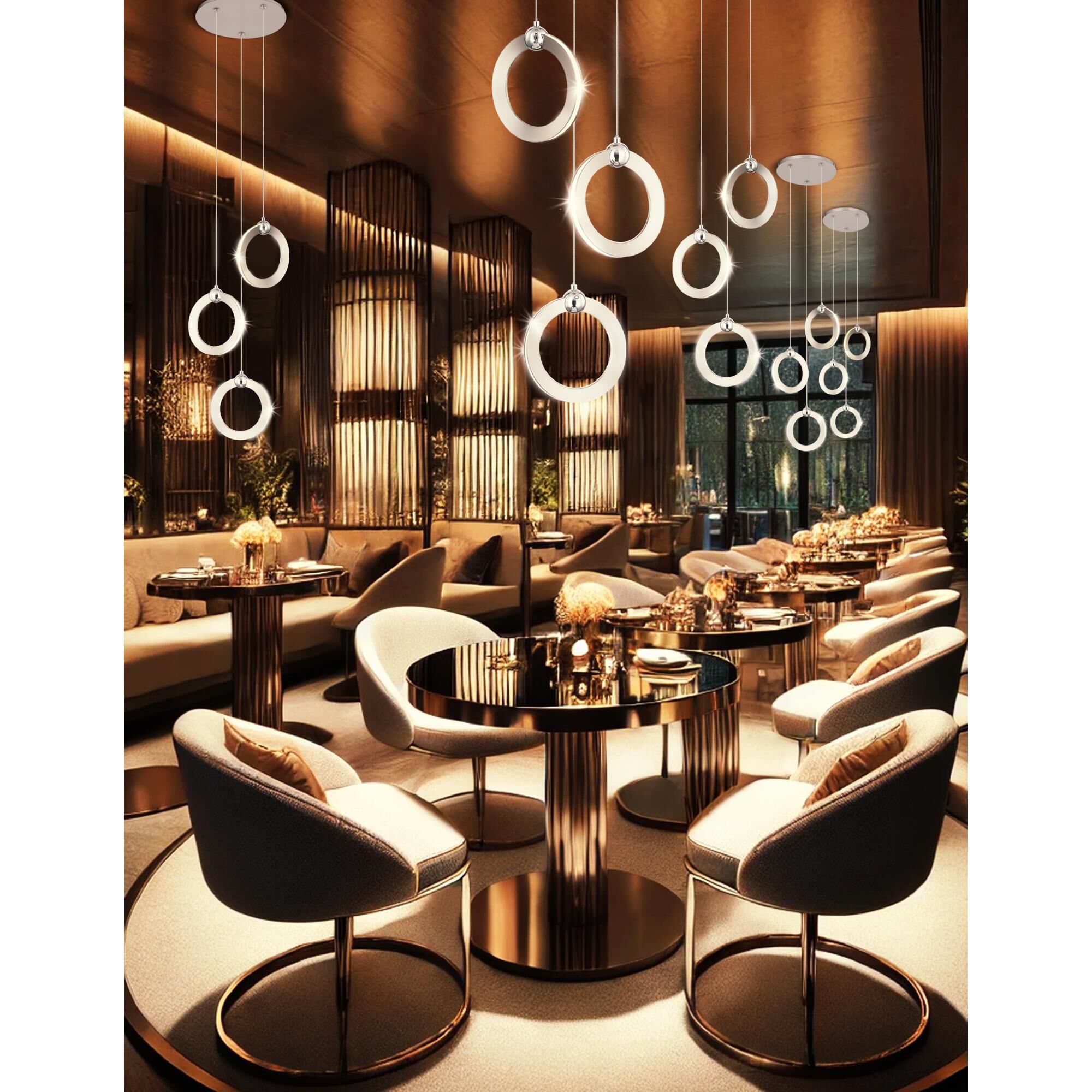 Hermosa 11 Inch 3 Light LED Multi Light Pendant by Justice Design Group