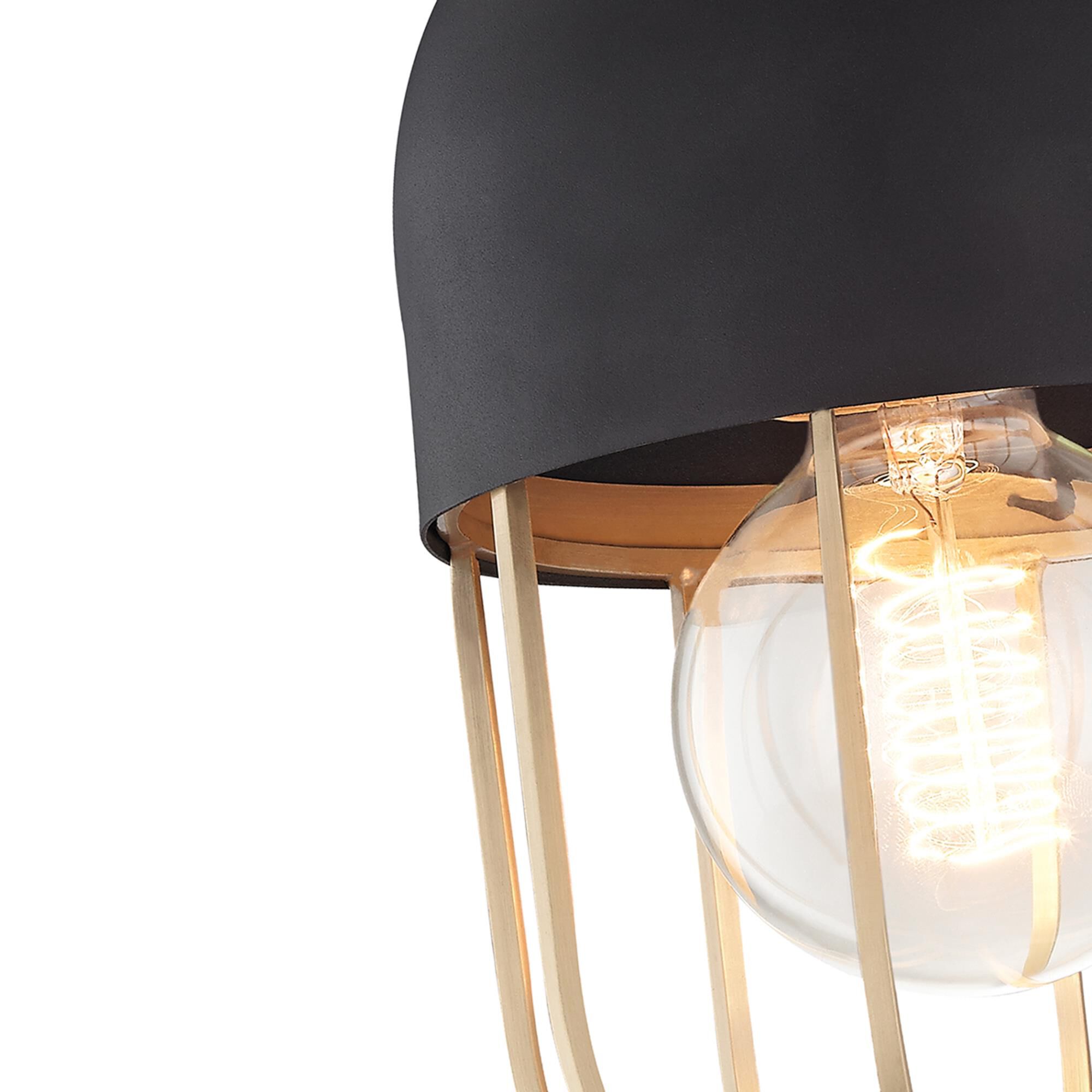 Shown in Aged Brass finish and Black accent