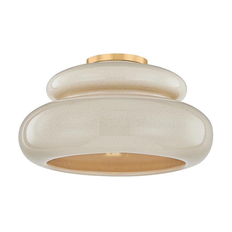 Hilary Matt Pia 16 Inch Semi Flush Mount by Mitzi
