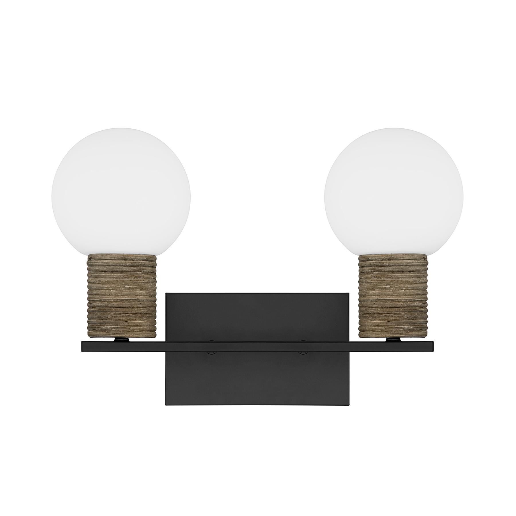 Shown in Matte Black finish and White Opal glass